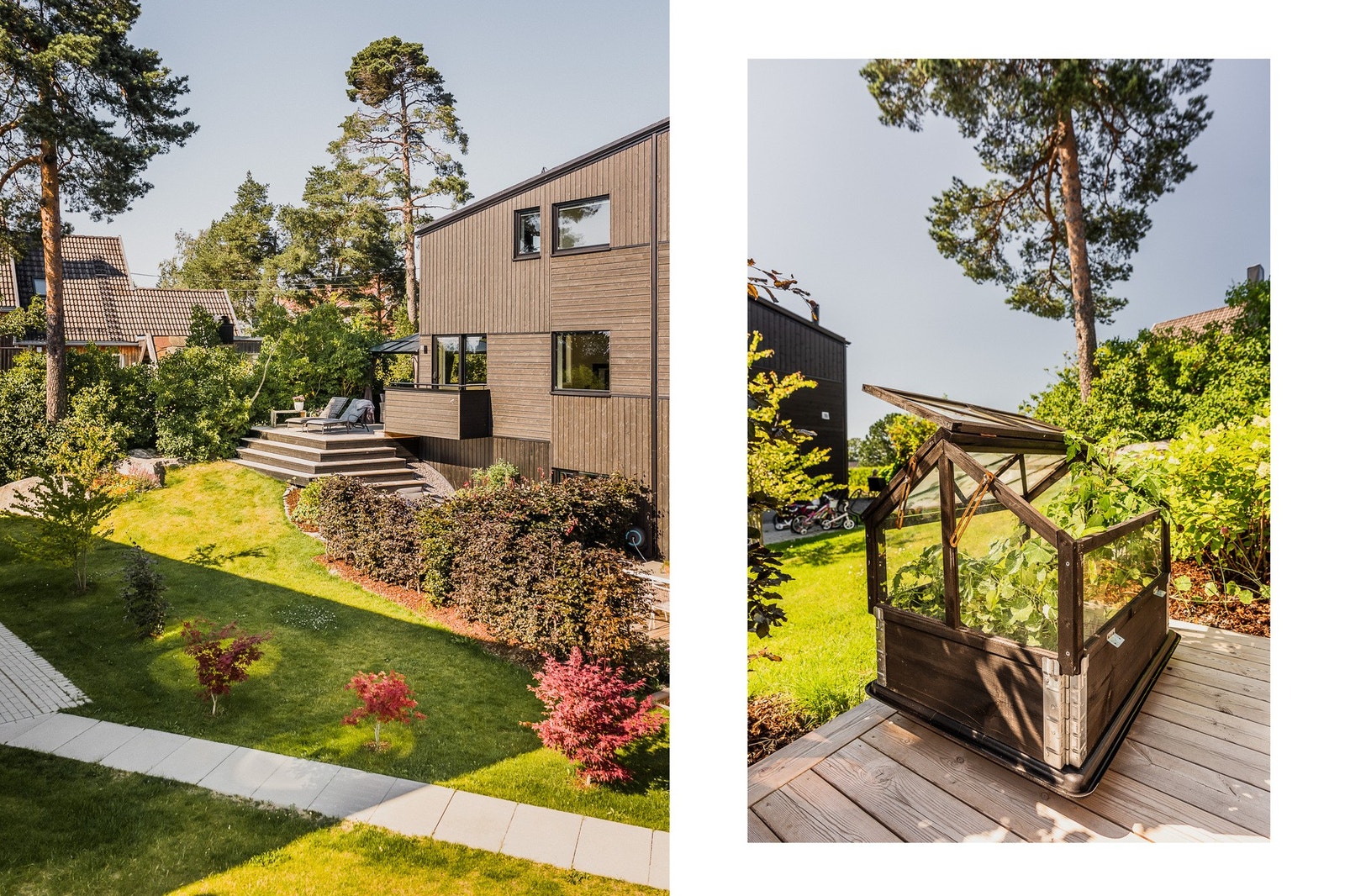 Tomten er flott beplantet. Galleribilde