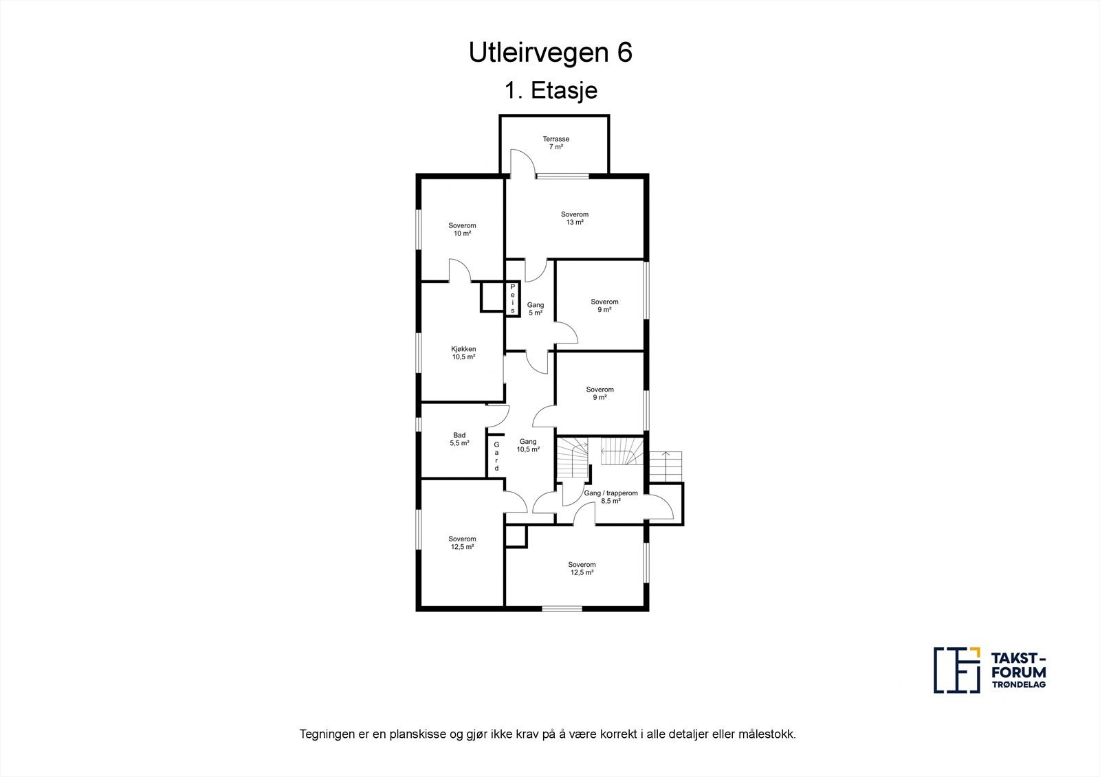 Planskisse 1.etasje. Galleribilde