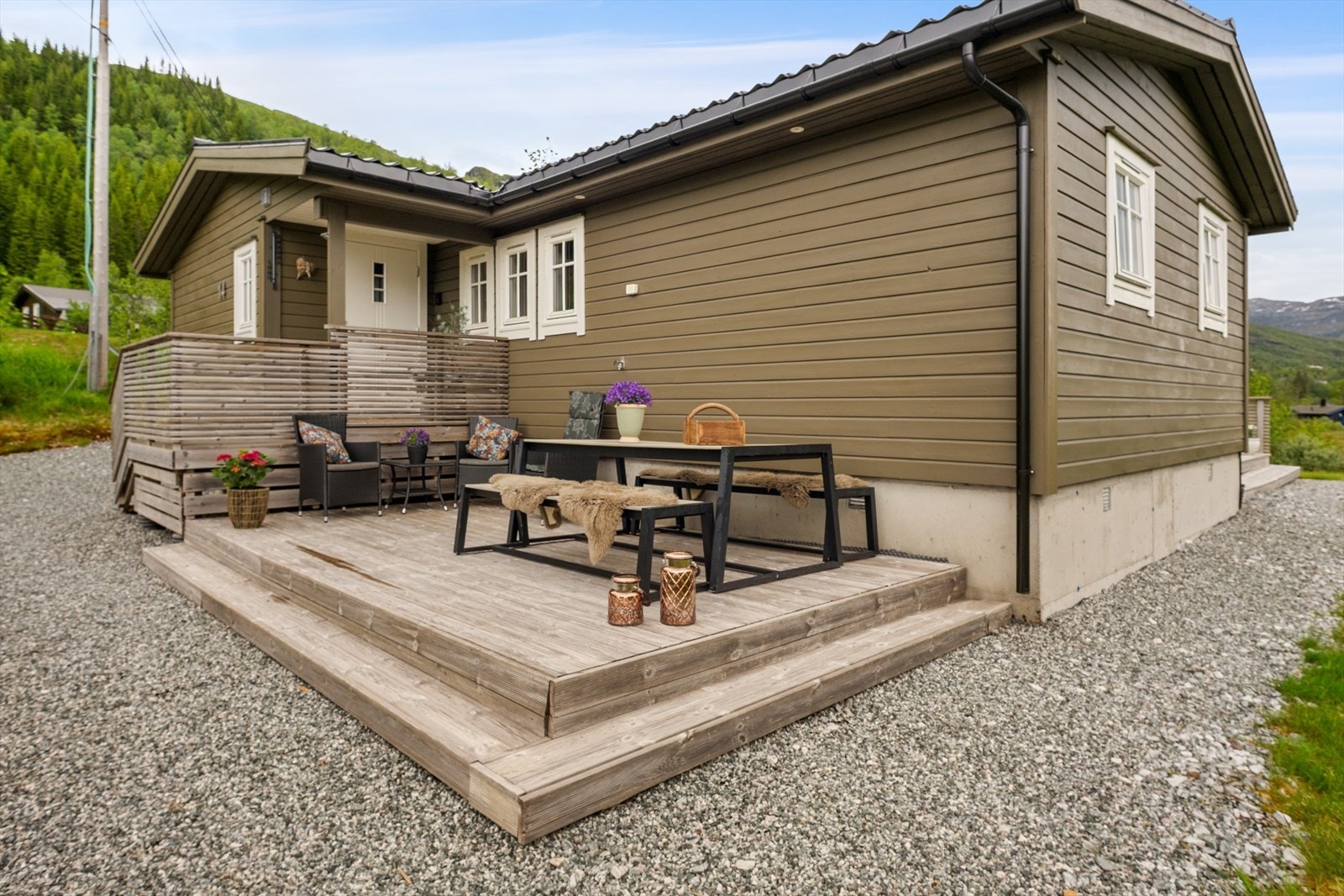 - Uteplassene er like fantastiske på kveldstid som på dagtid - Galleribilde