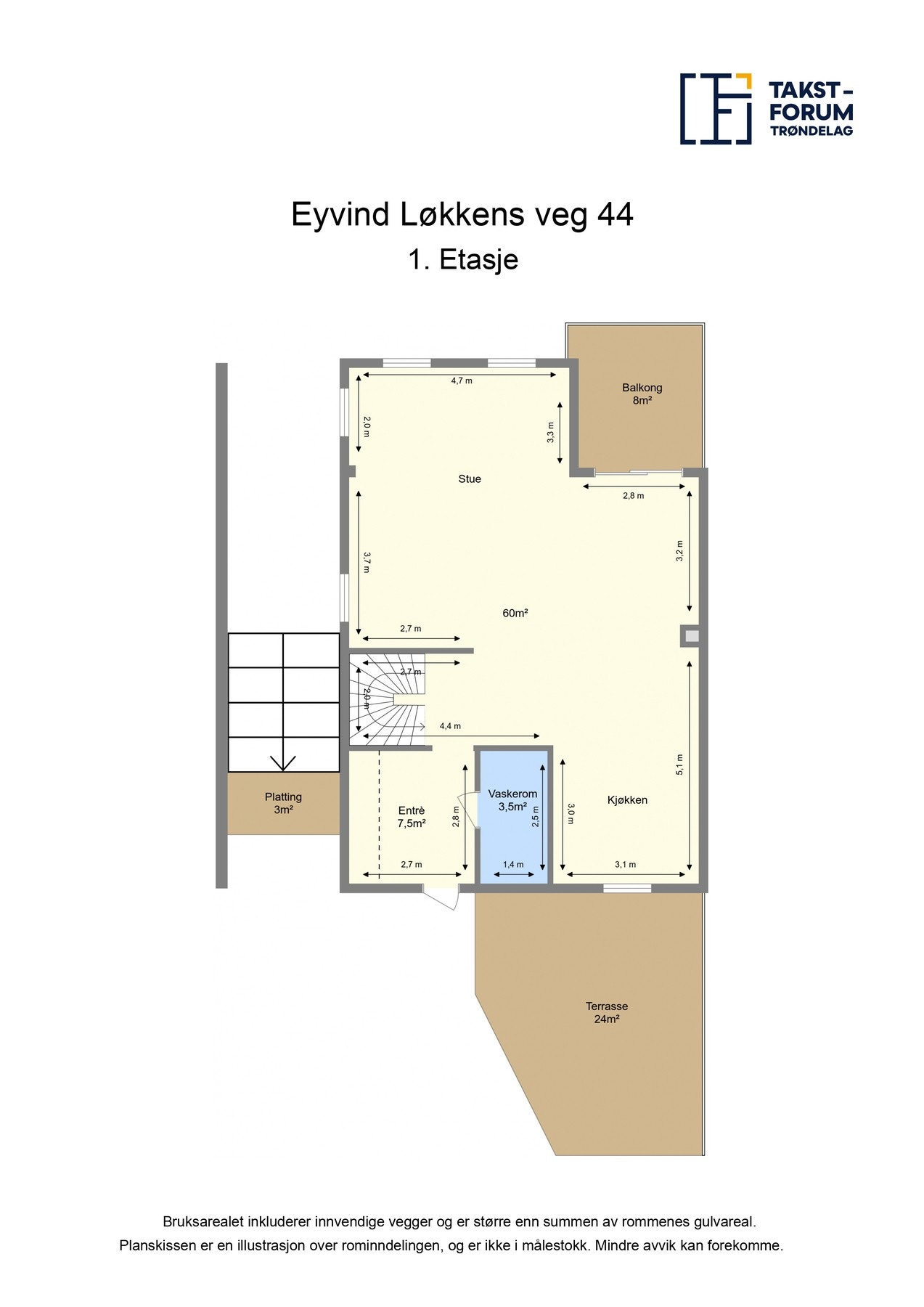 Planskisse 1. etasje Galleribilde