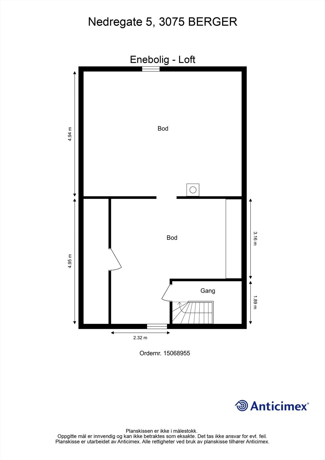 Plantegning - Loft Galleribilde