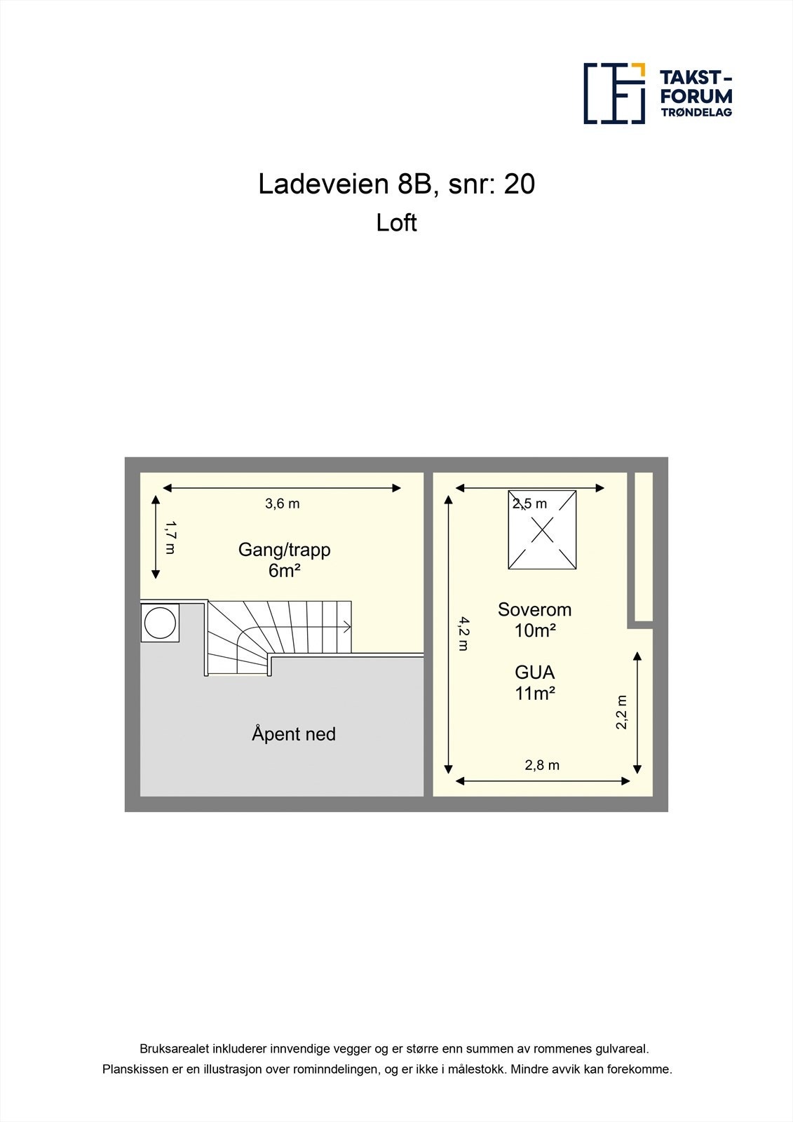 Plantegning loft Galleribilde