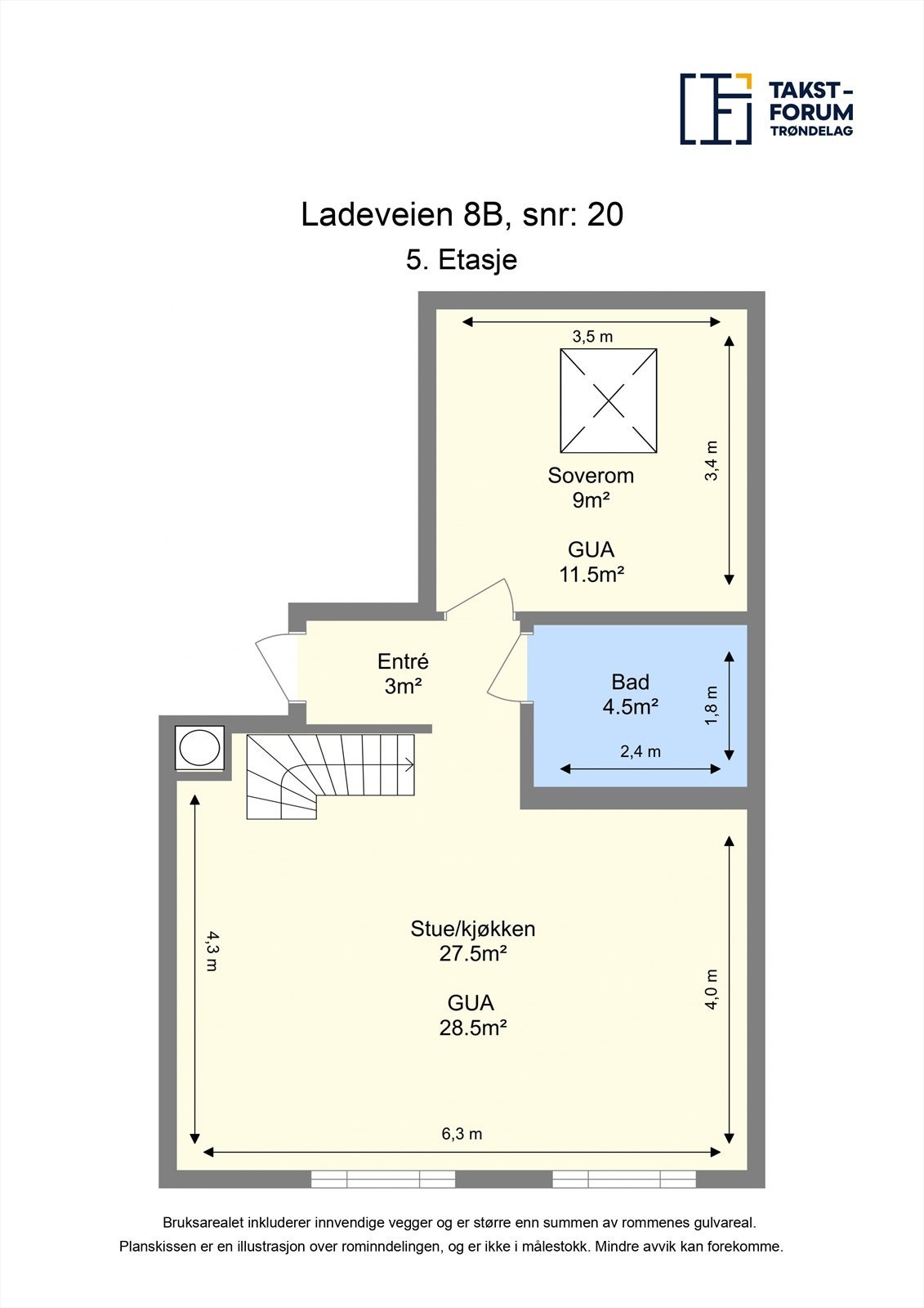Plantegning 5 etasje Galleribilde