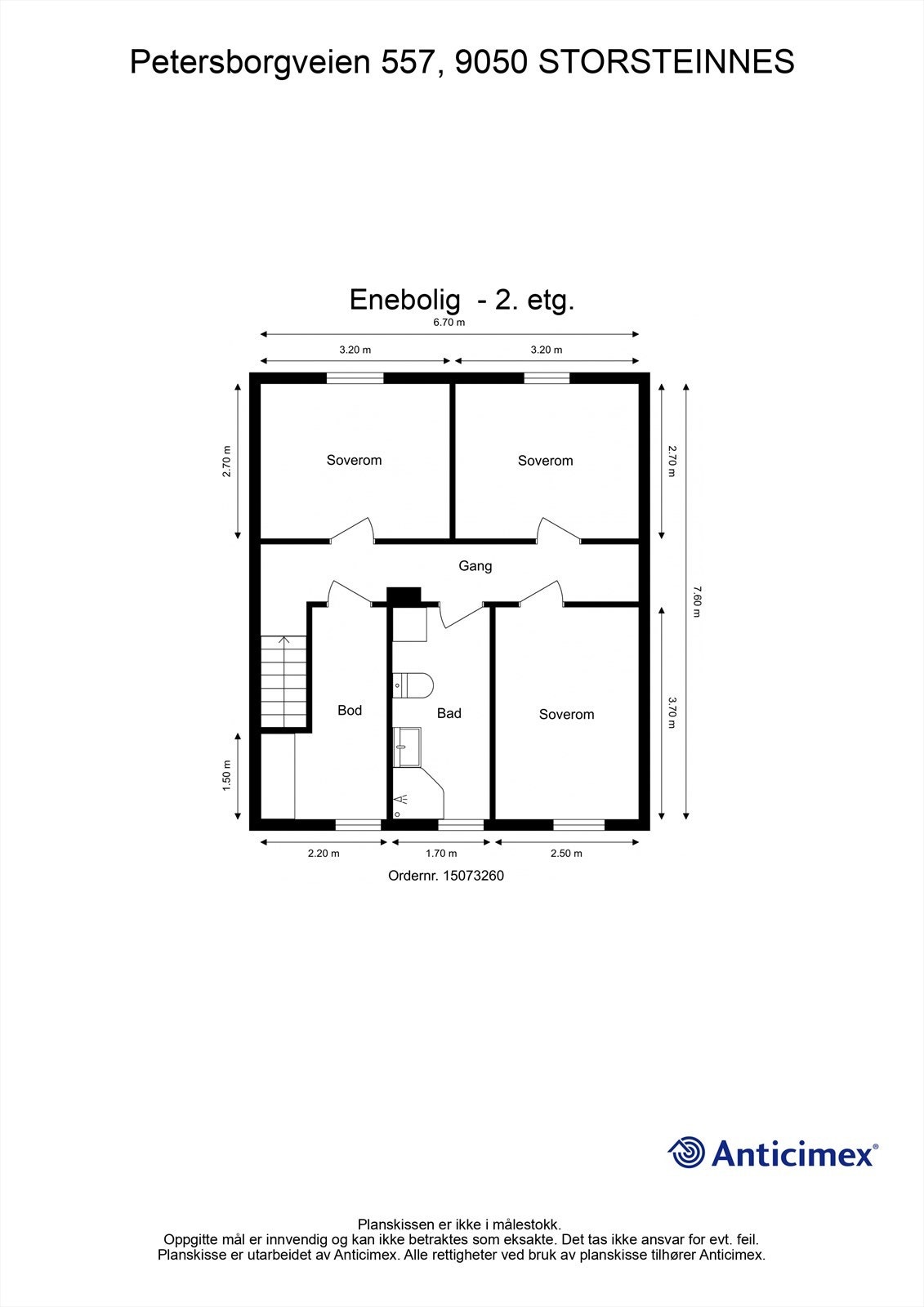Plantegning andre etasje Galleribilde