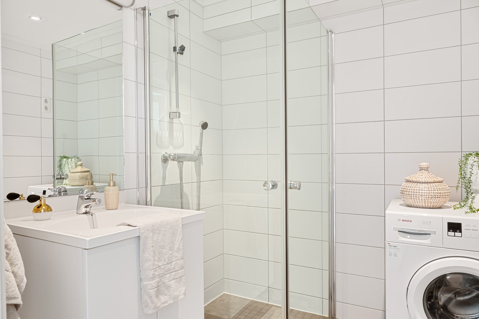 Badet har også opplegg for vaskemaskin. Galleribilde