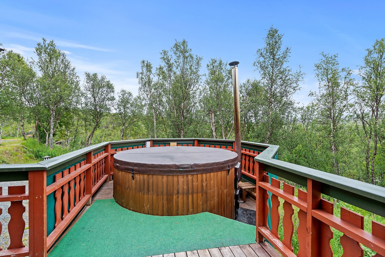 God plass til stamp på hytta Galleribilde