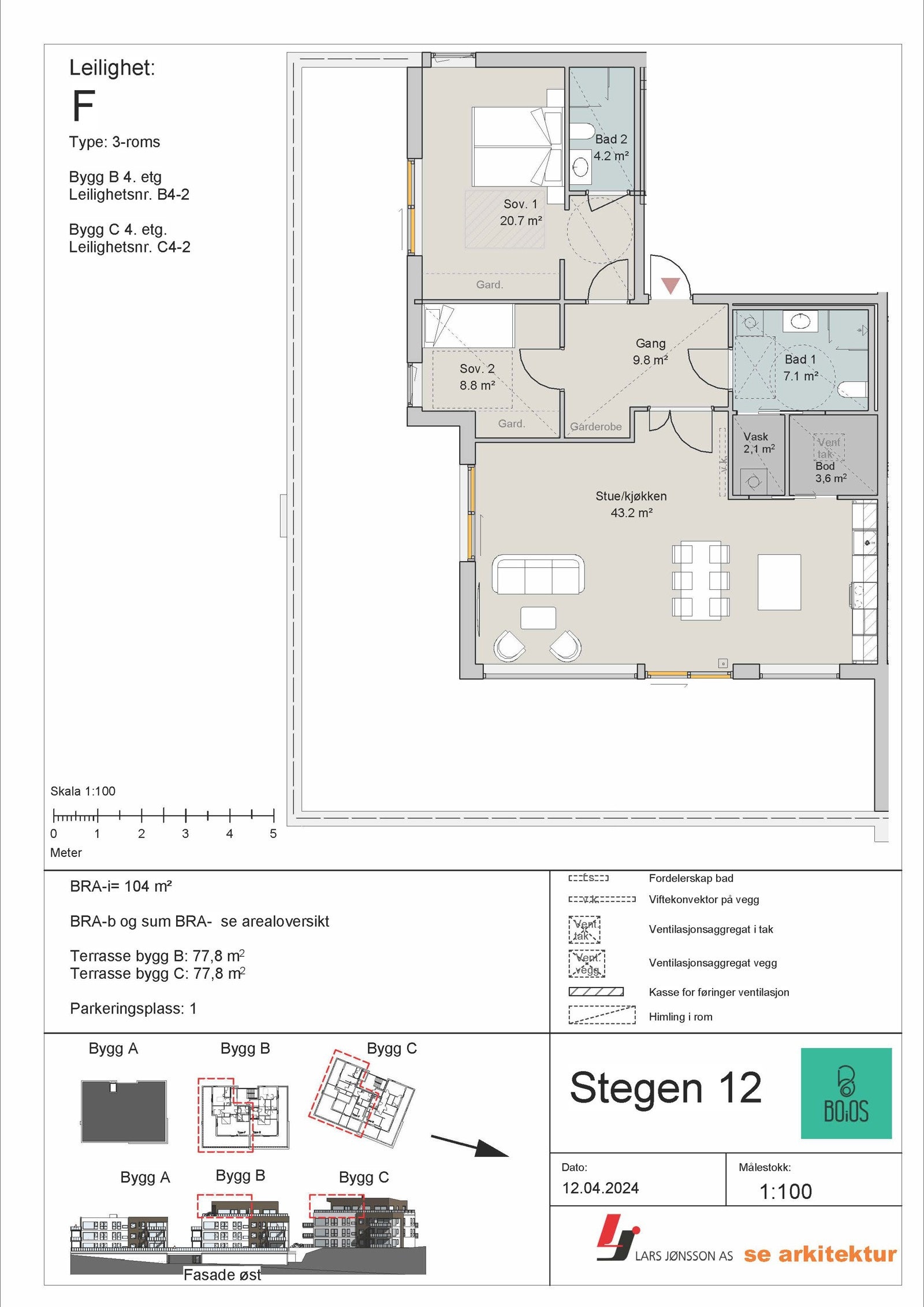 Leilighet type F Galleribilde