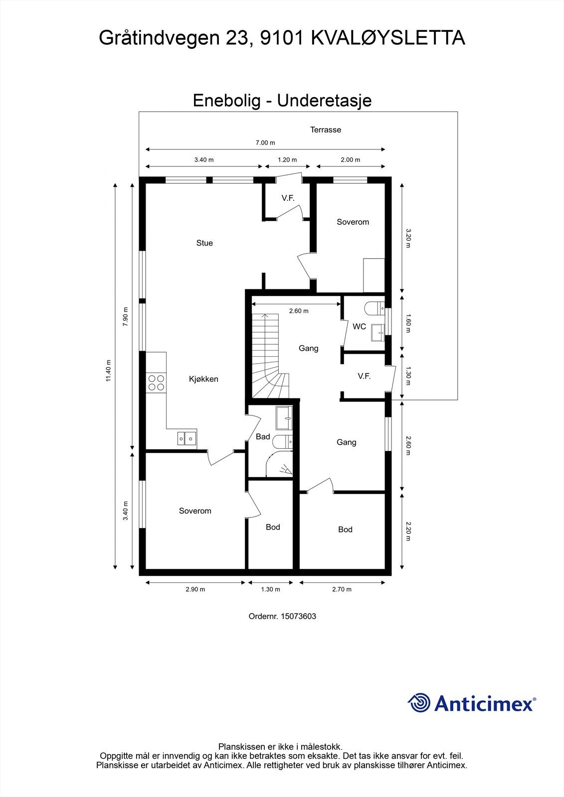 Plantegning underetasje Galleribilde