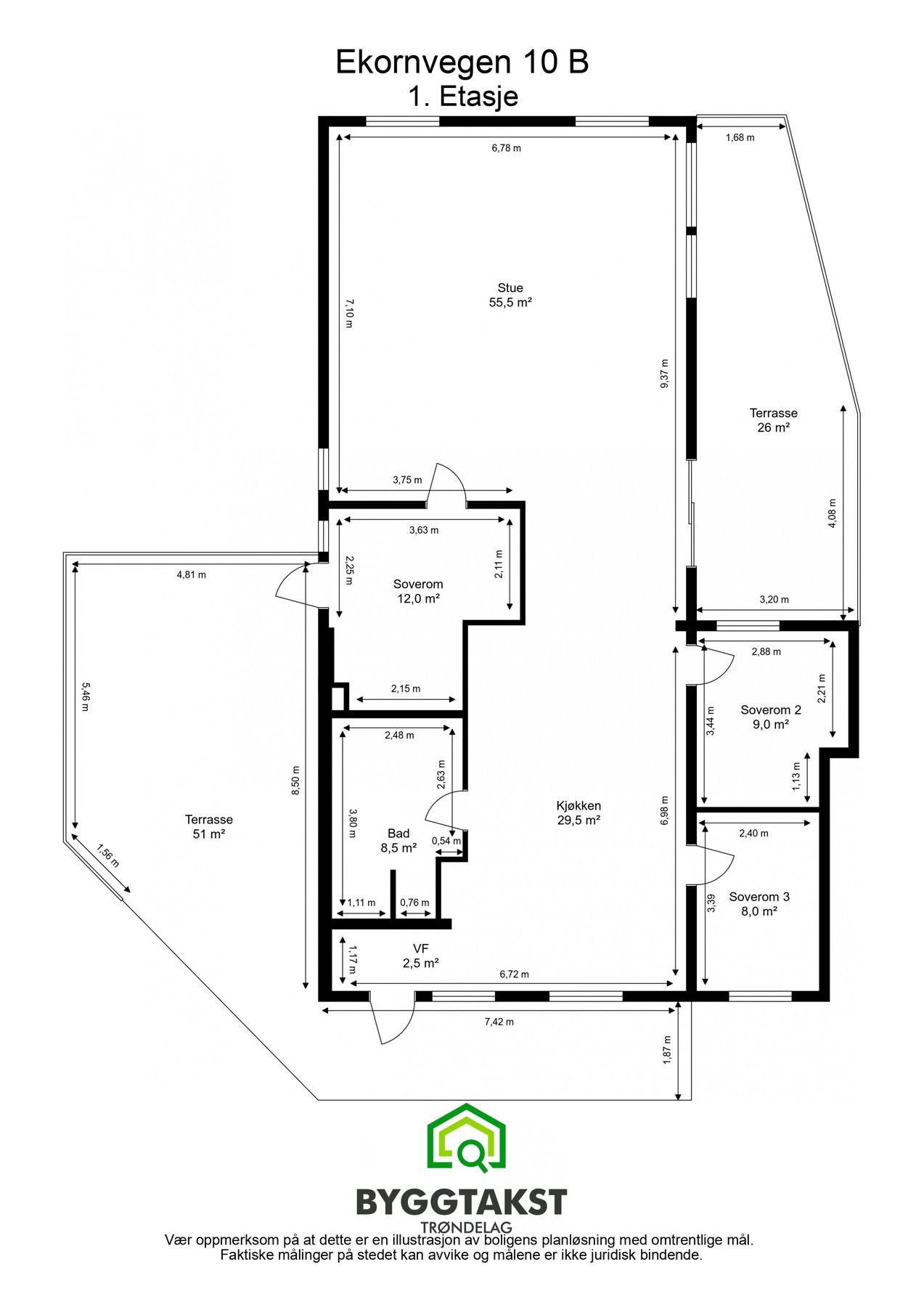 Planskisse 1. etasje. Galleribilde