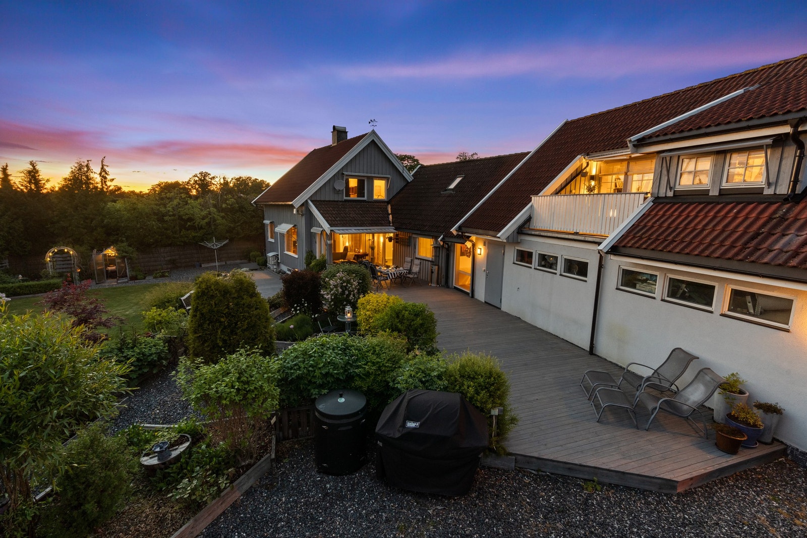 Hagen på kveldsstid. Galleribilde