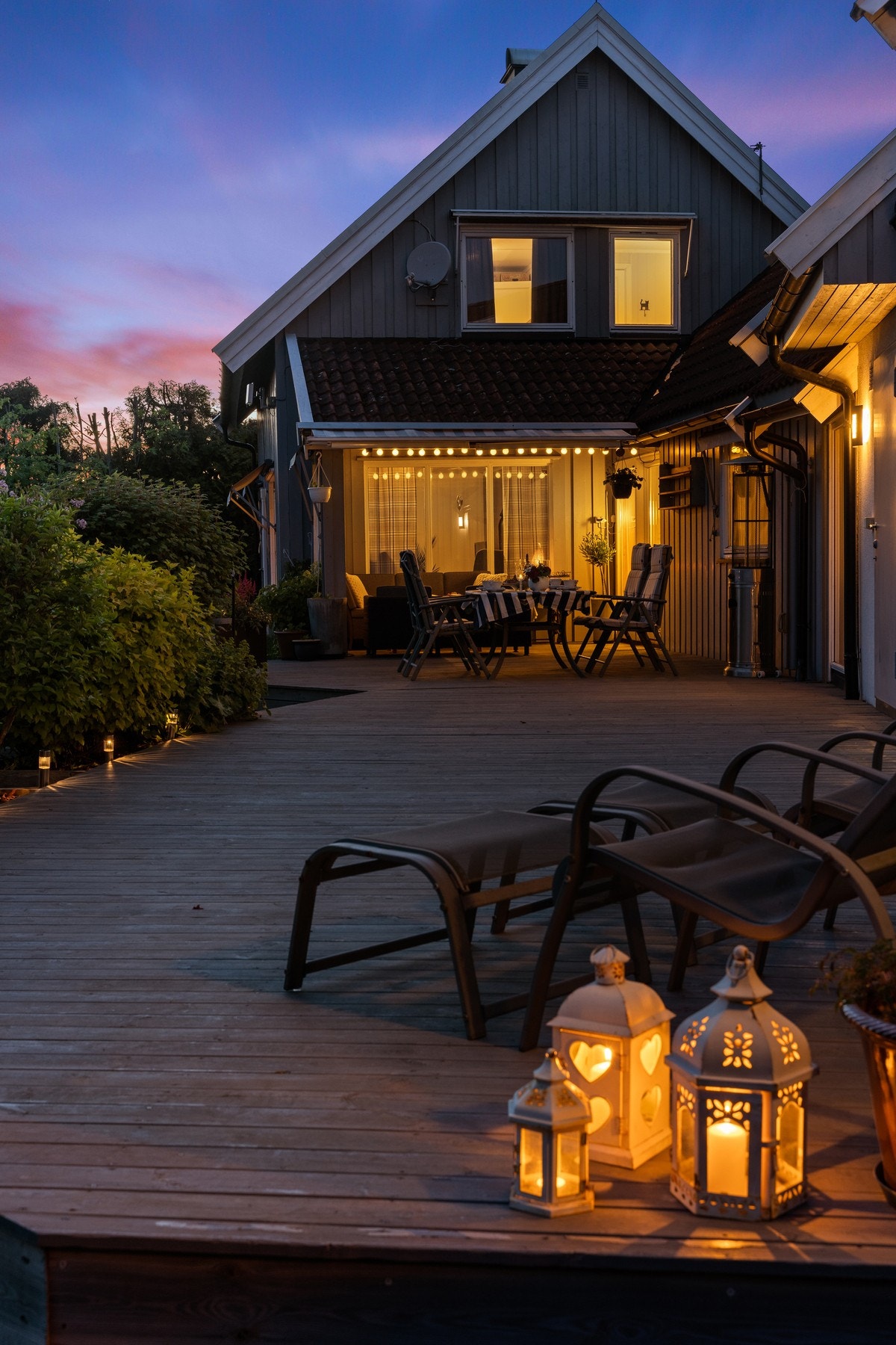 Hyggelig stemning på kvelden. Galleribilde