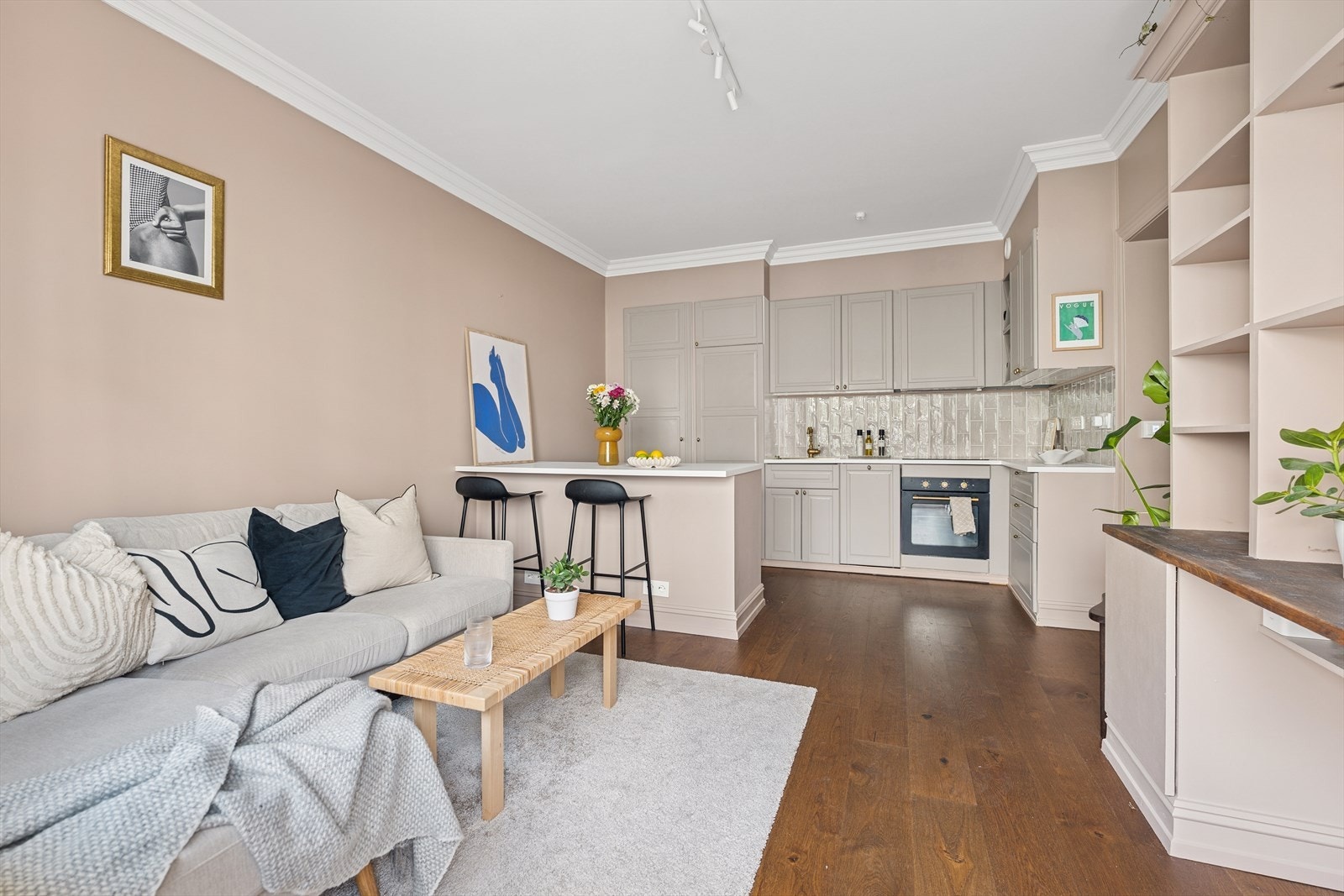 En sosial og hyggelig leilighet. Galleribilde