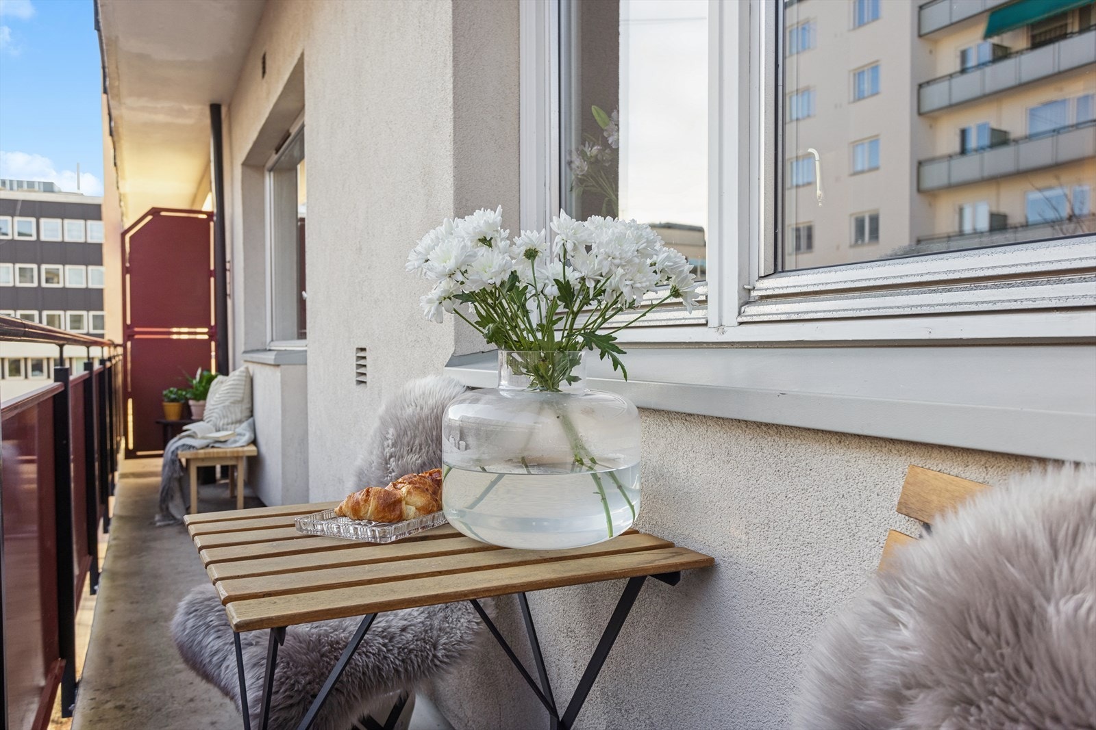 Hyggelig brannbalkong. Galleribilde