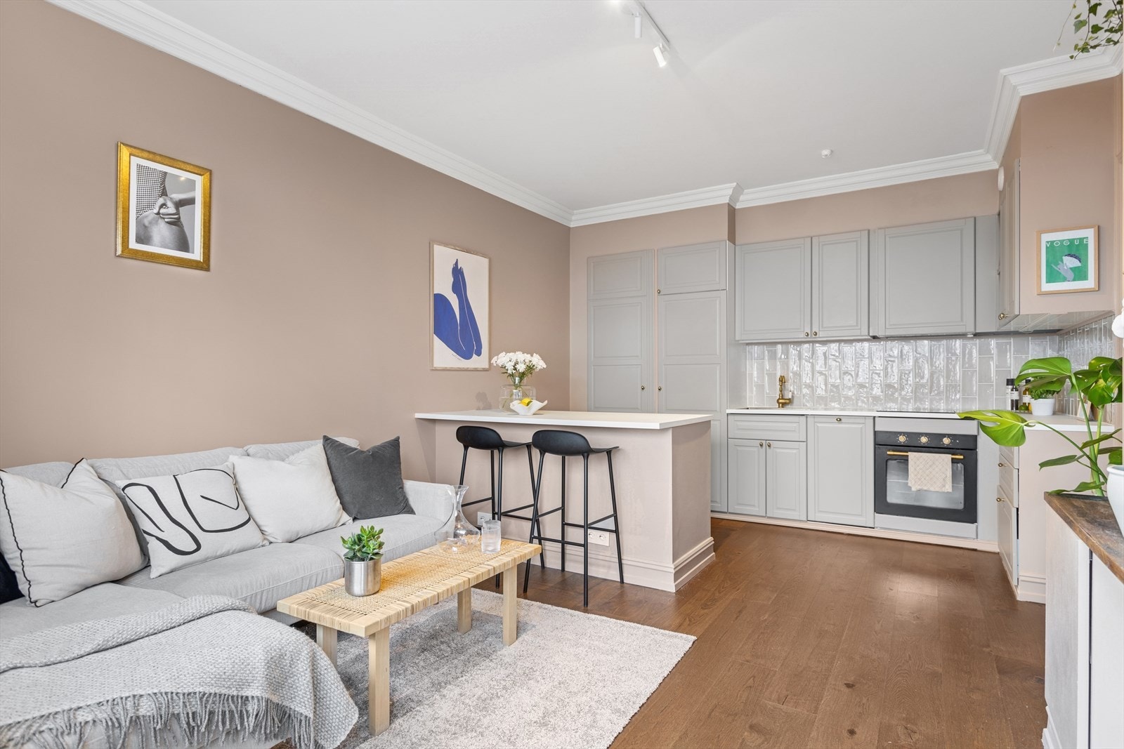 Leiligheten fikk nytt kjøkken i 2020. Galleribilde