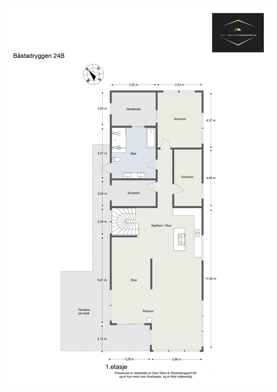 Plantegning til orientering. Galleribilde