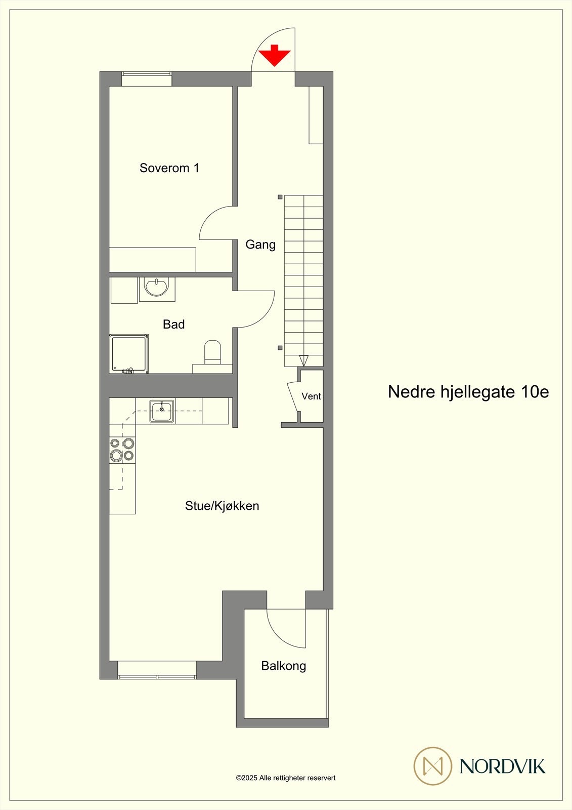 Plantegning 5. etasje. Galleribilde