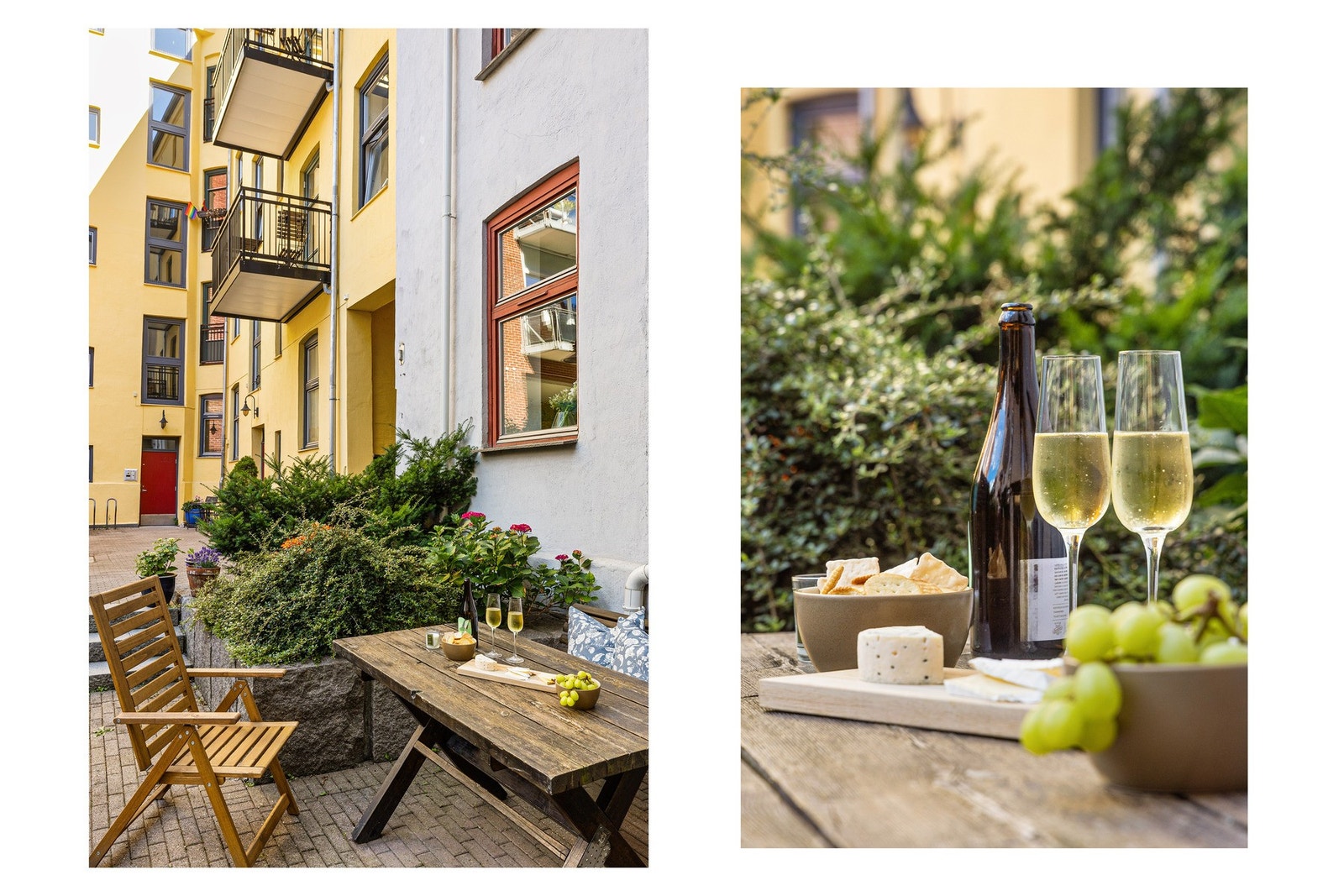 Sameiet har en hyggelig bakgård med sittegrupper og beplantning. Galleribilde