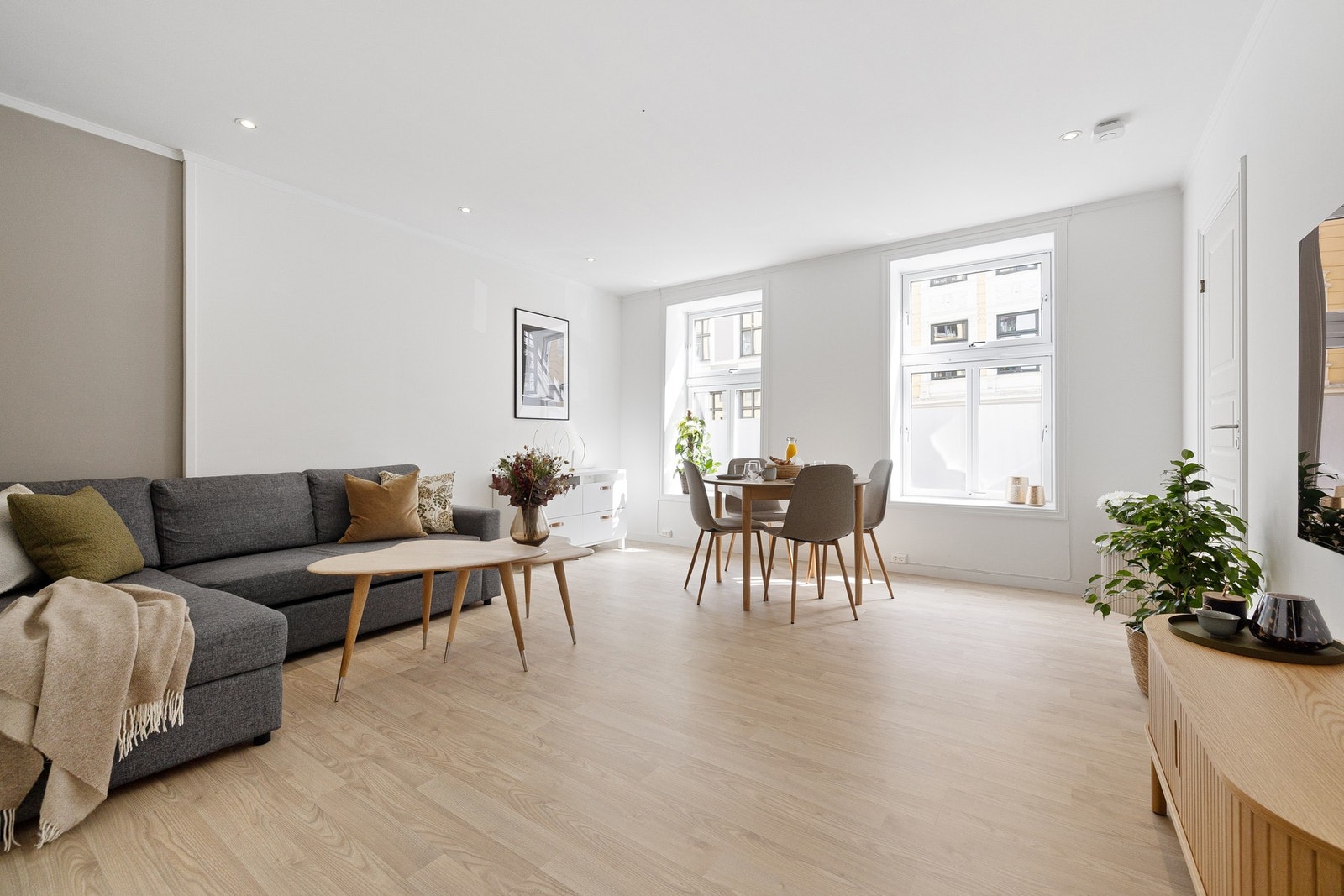 Boligen har en gjennomgående planløsning som gir høy bokvalitet. Galleribilde