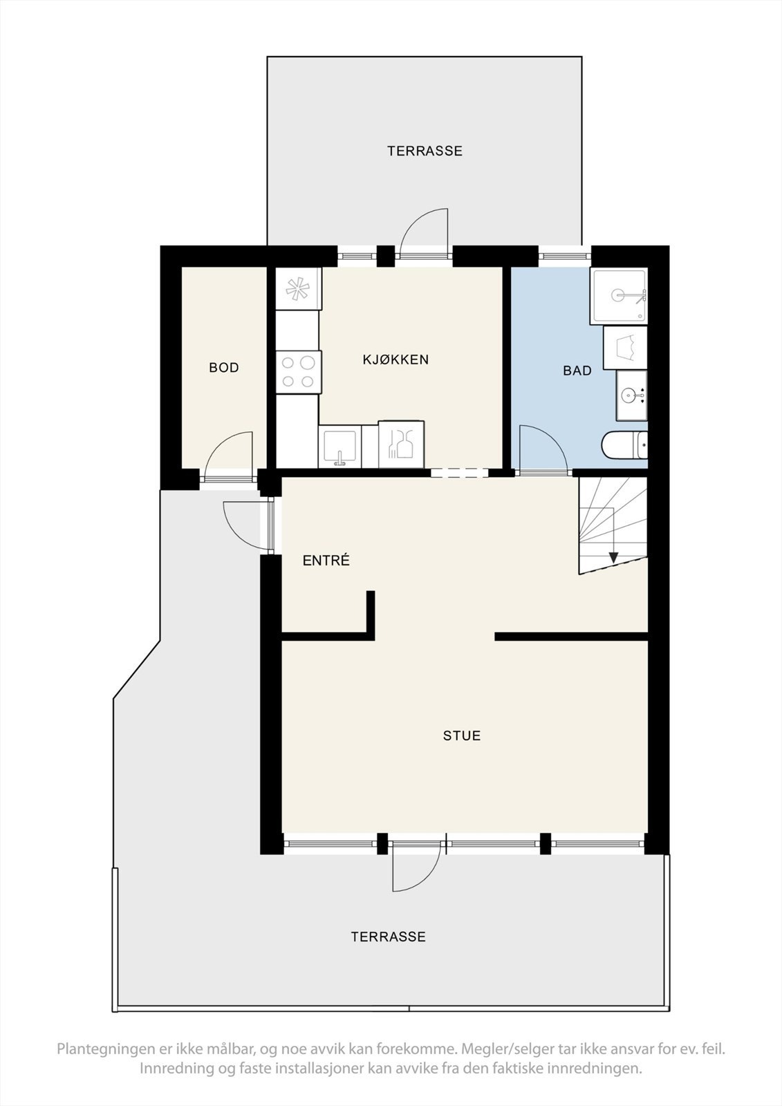 Plantegning 1. etasje Galleribilde