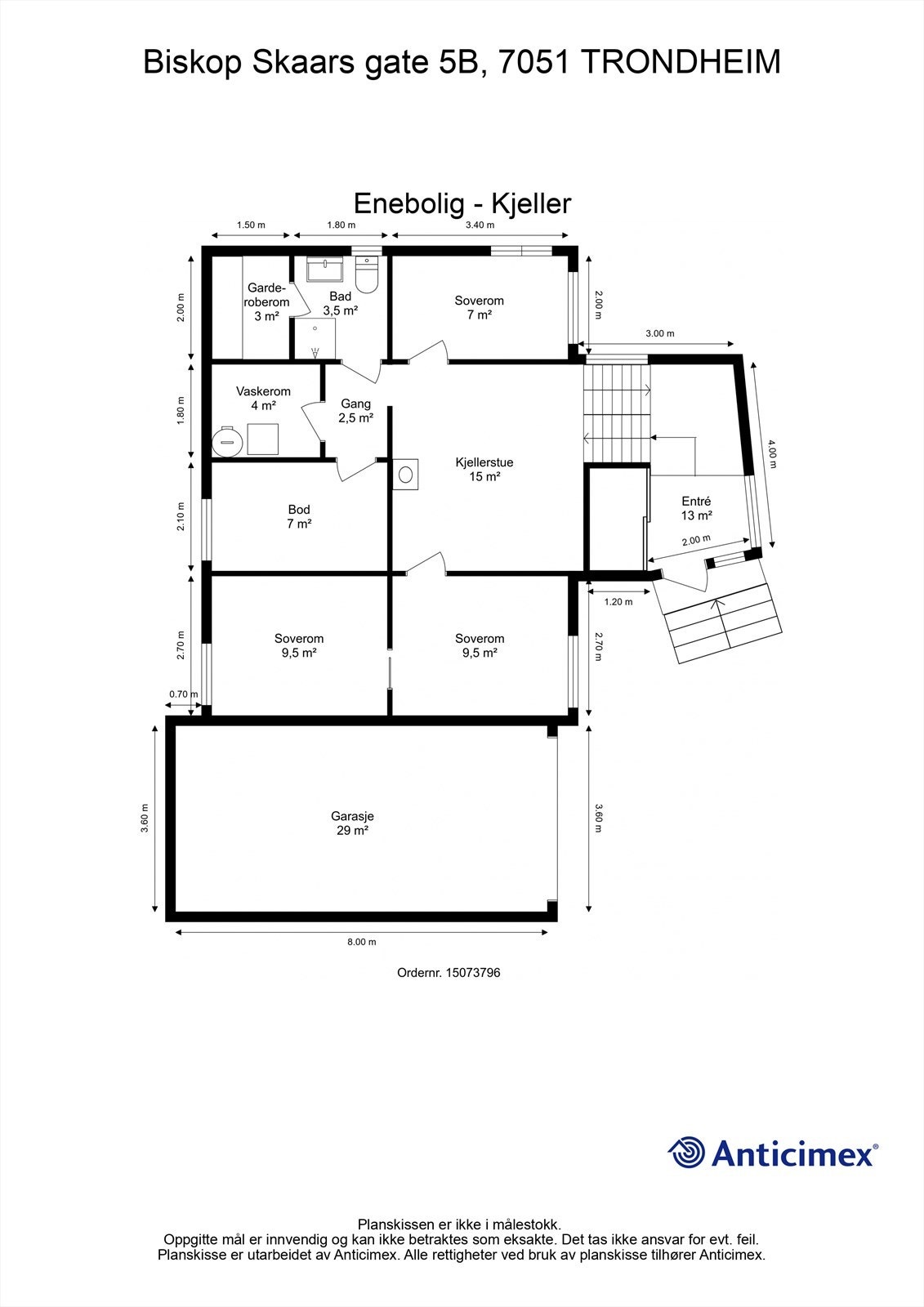 Planskisse kjelleretasje. Galleribilde