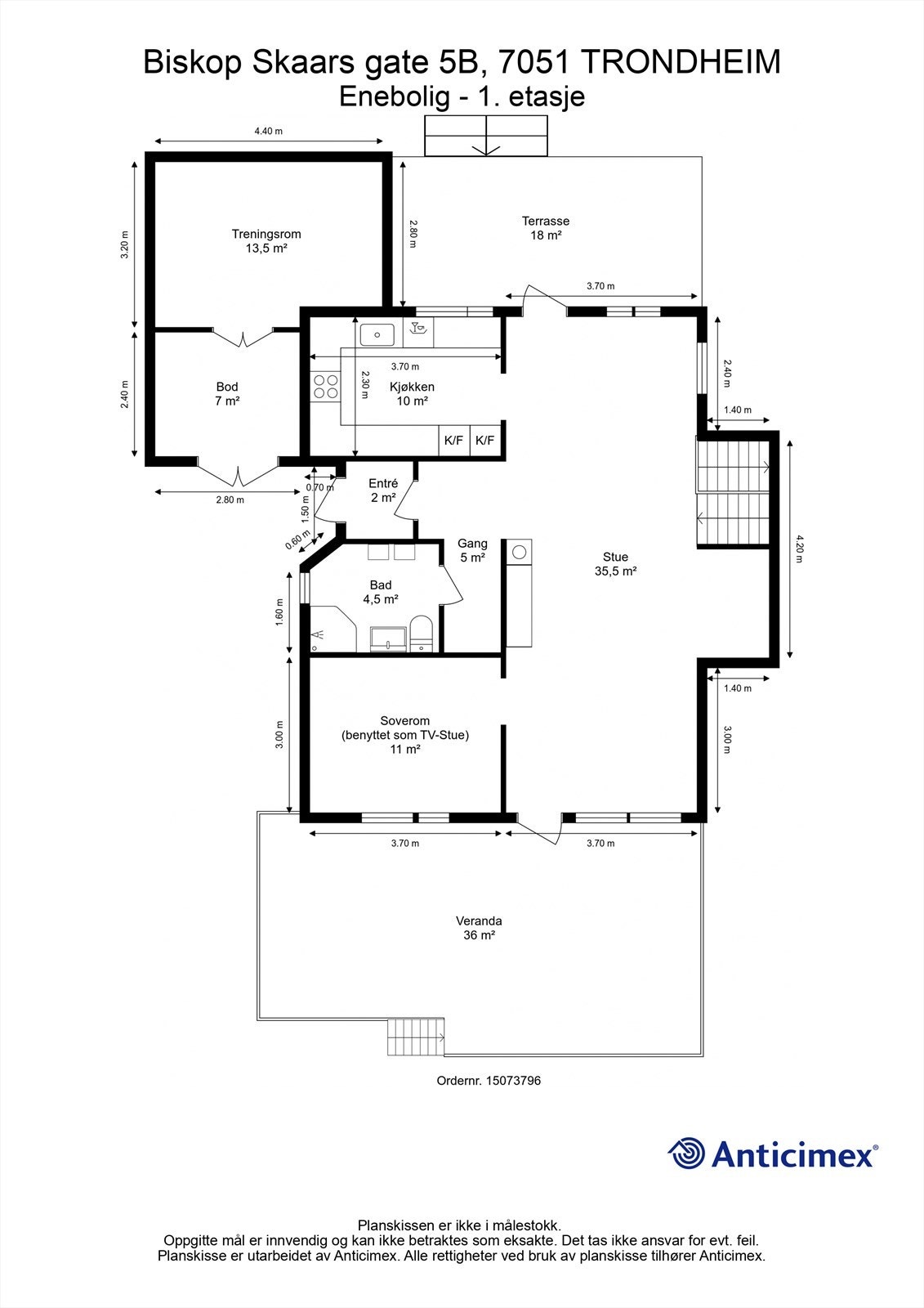Planskisse 1. etasje. Galleribilde