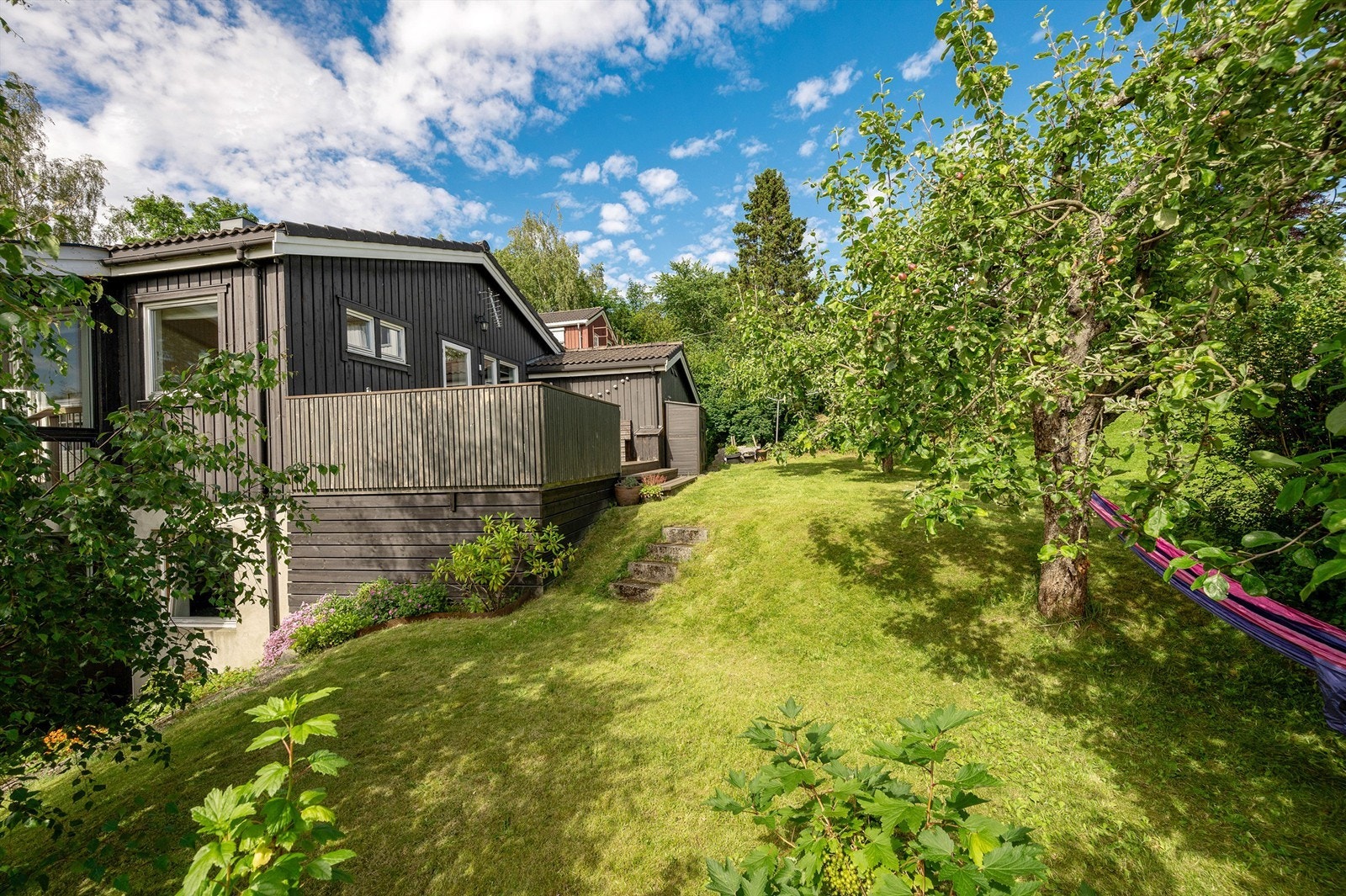 Selger opplyser om solgang fra ca. kl. 07:00 til 21:30 på sommerstid. Galleribilde