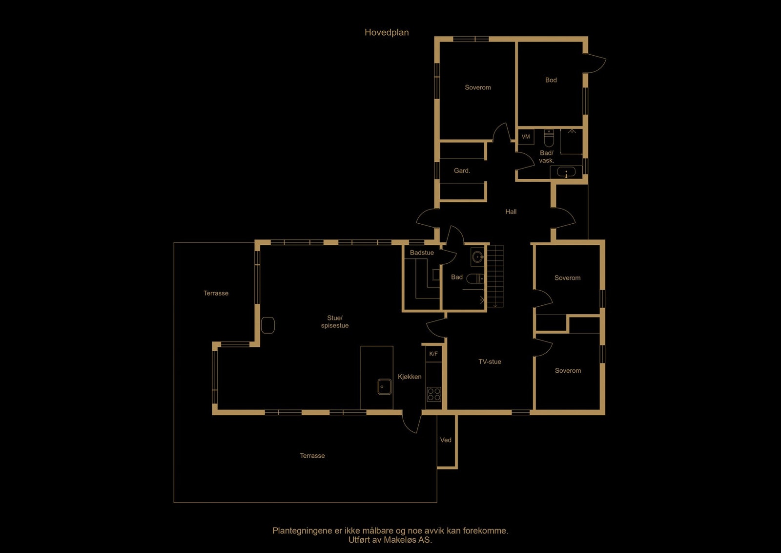 Plantegning hovedplan - illustrasjon, avvik kan forekomme Galleribilde