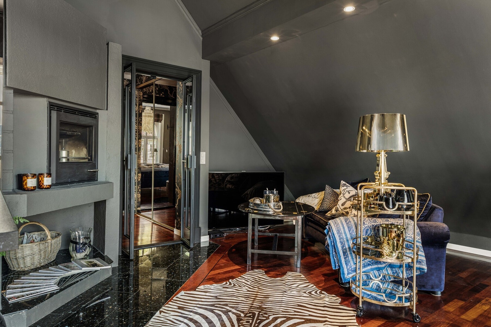 Leiligheten er malt i en behagelig fargepalett. Galleribilde