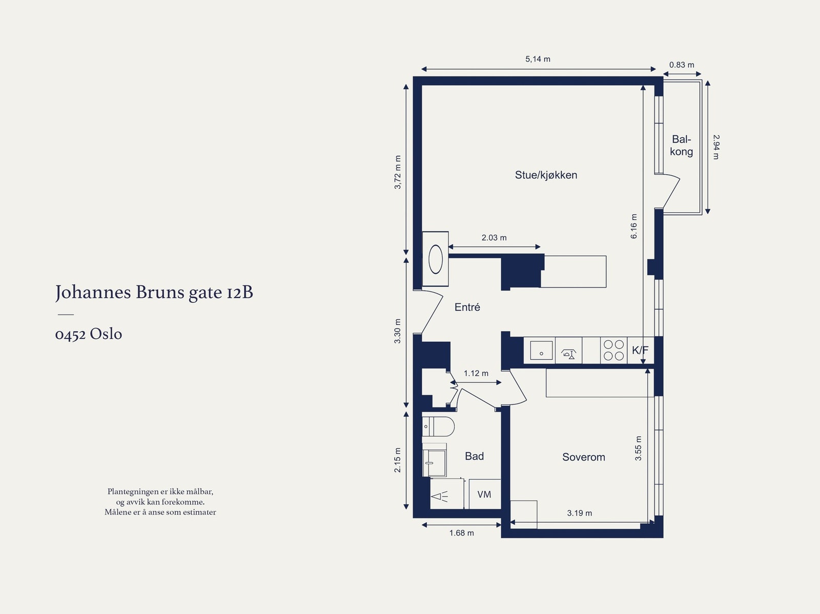 Leiligheten har en smart planløsning hvor føles rommene både luftige og romslige. Galleribilde