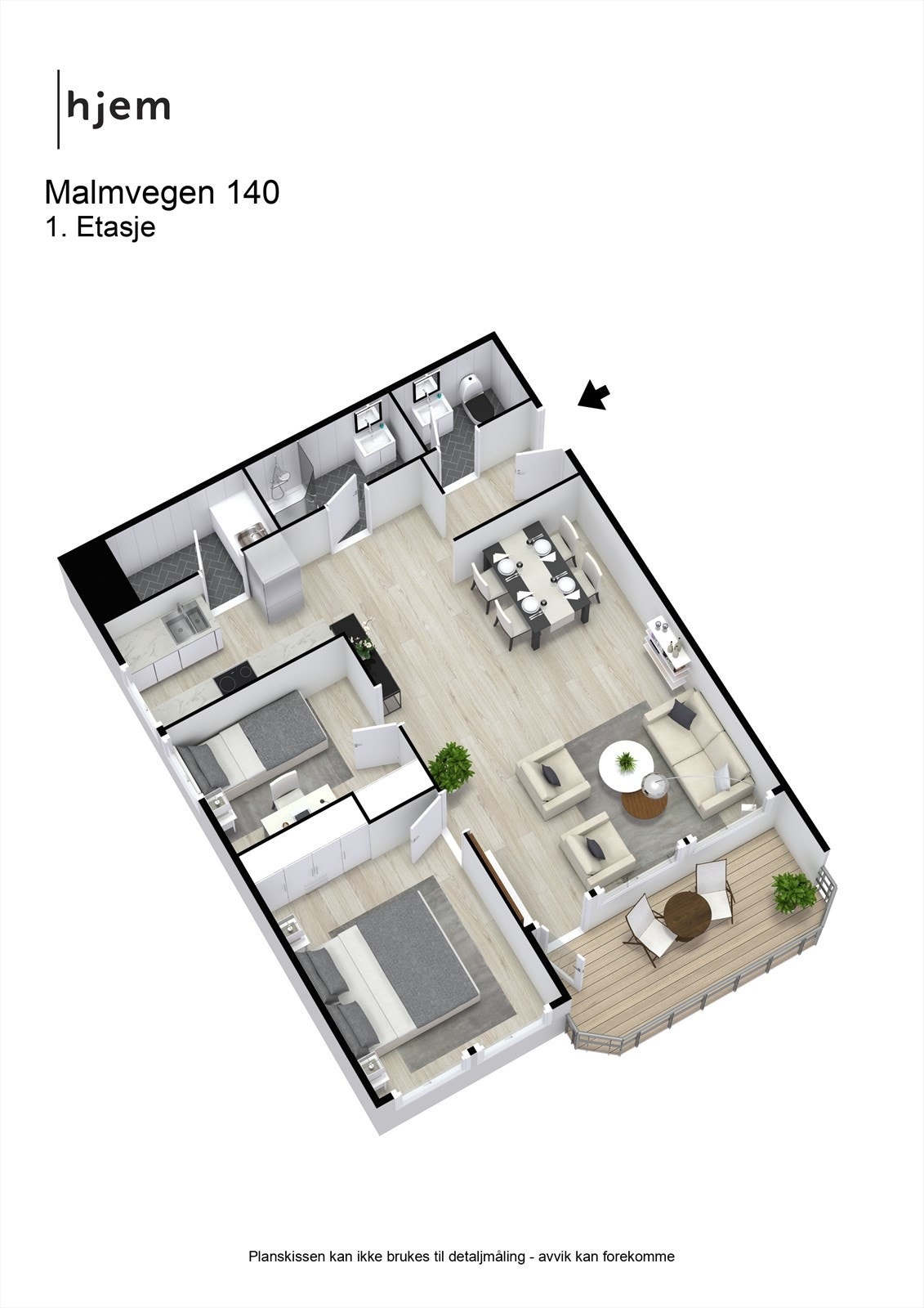 Malmvegen 140 - 3D - 1. Etasje Galleribilde
