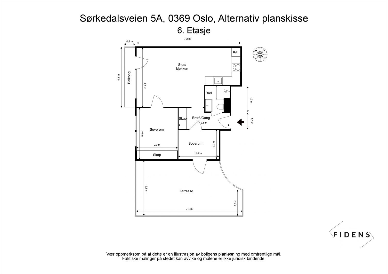 Alternativ planløsning - Megler/selger tar ikke ansvar for om endringene lar seg gjennomføre, og kjøper må selv innhente nødvendige avklaringer/vurderinger fra fagkyndig Galleribilde