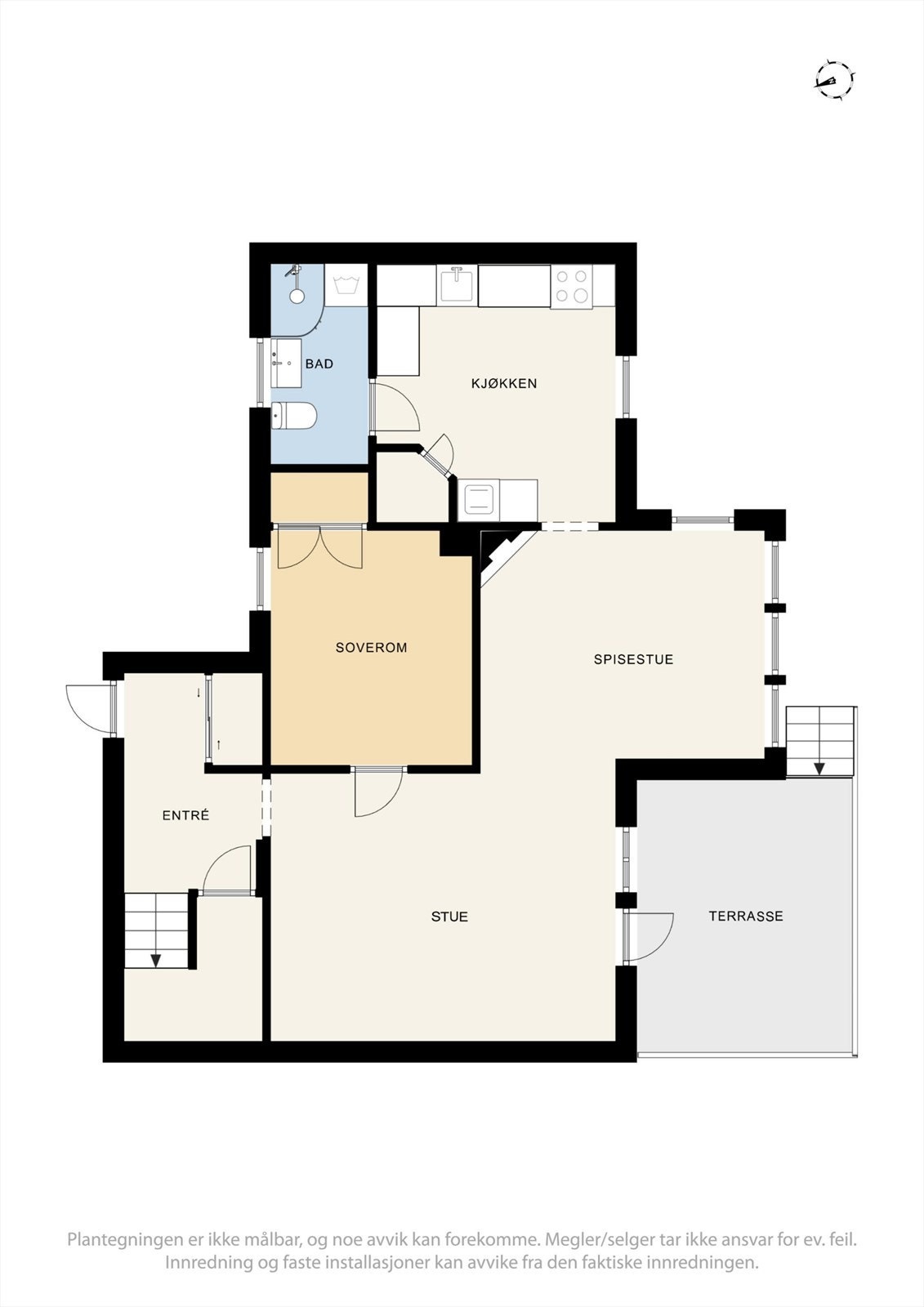 Plantegning 1. etasje Galleribilde