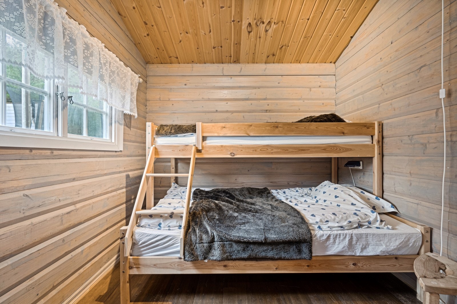 Det er plass til køyesenger eller dobbeltseng i de to soverommene i det store annekset. Galleribilde