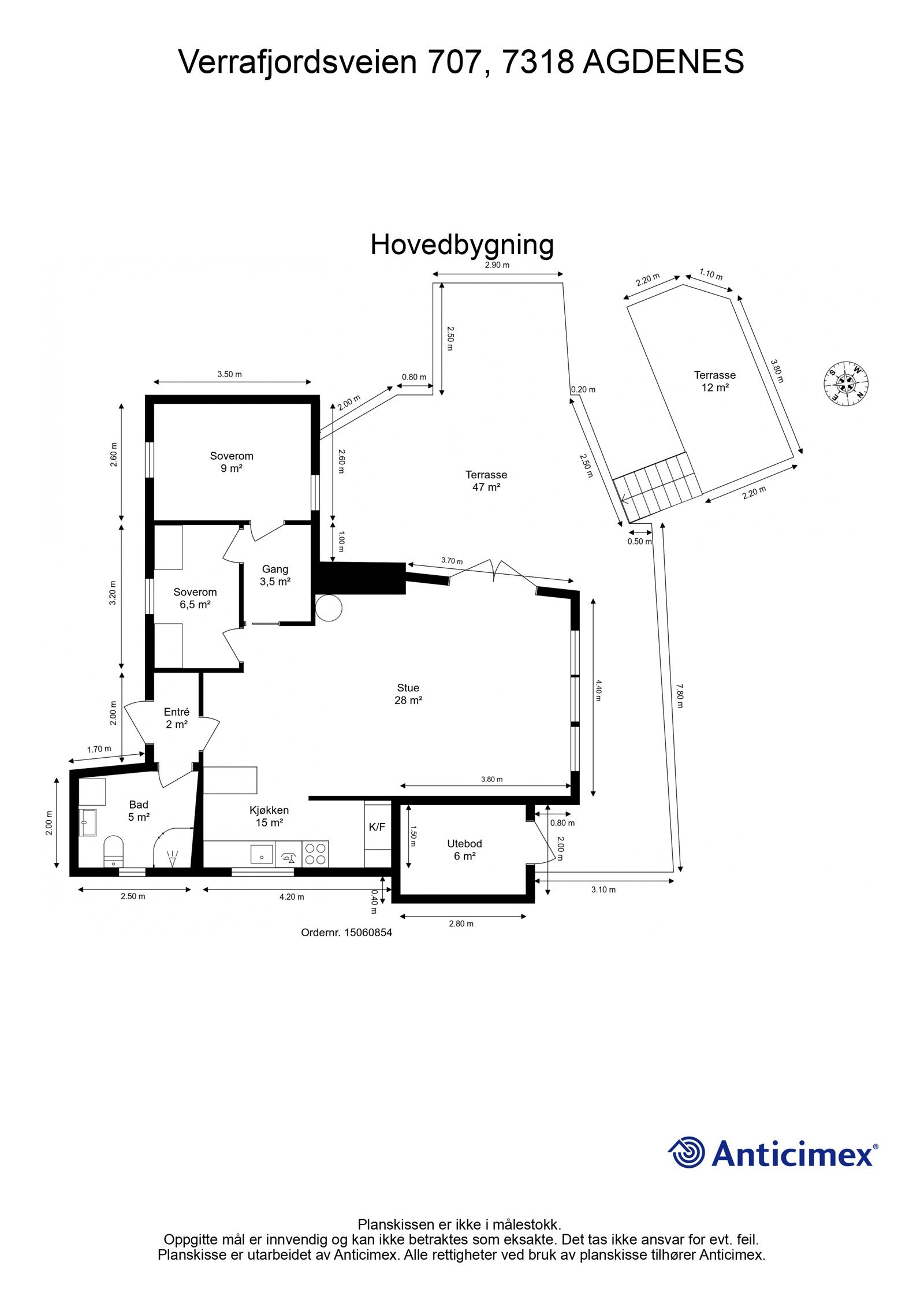 Plantegning - Hovedhytta. Galleribilde