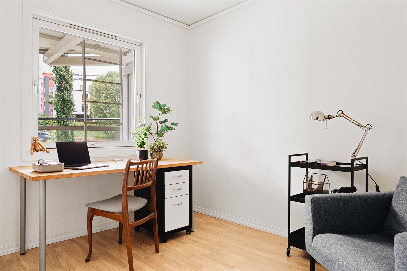 Leilighetens tredje soverom måler 9,4 kvadratmeter og har tilkomst fra stuen. Galleribilde