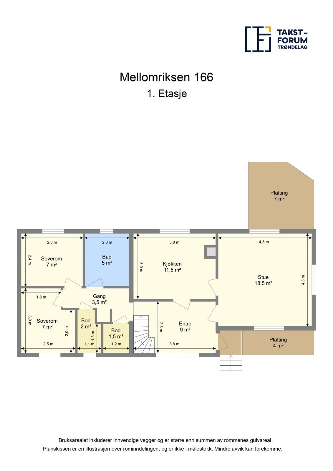 Planskisse 1.etasje. Galleribilde