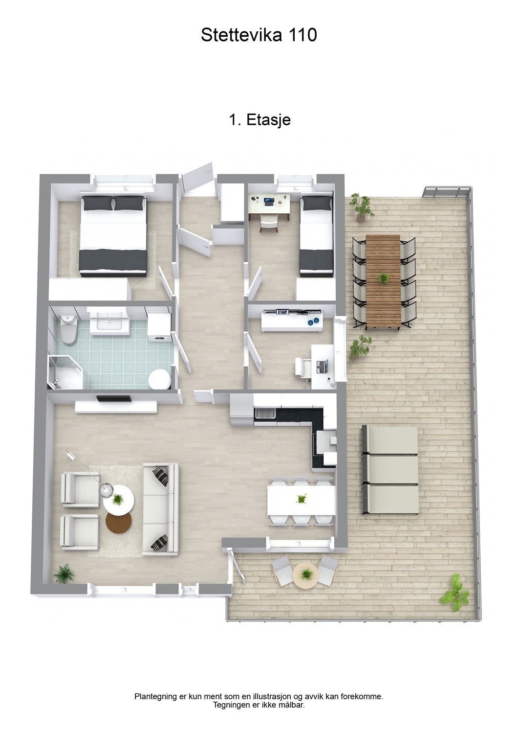 Plantegning - 3D Galleribilde