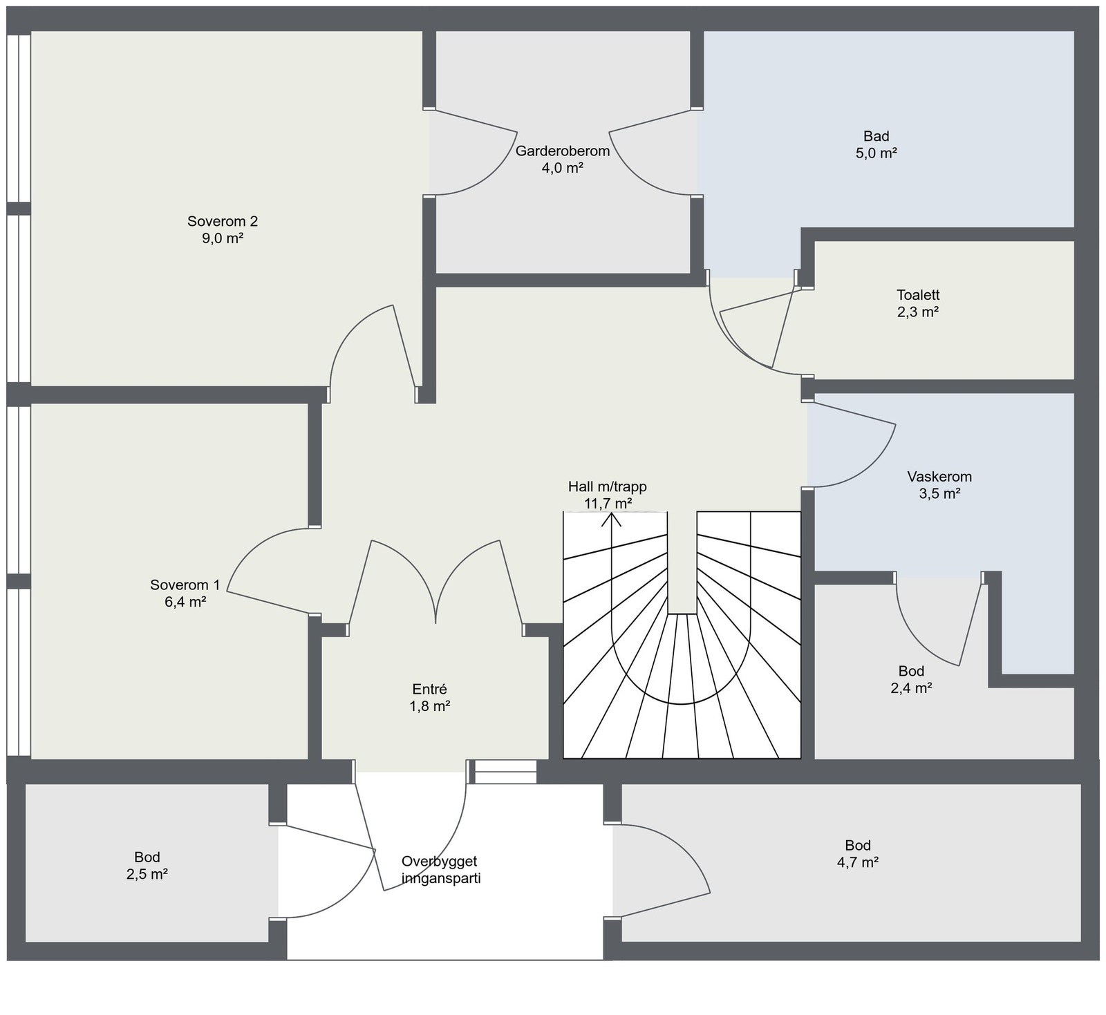 Plantegning 1. etasje. Galleribilde