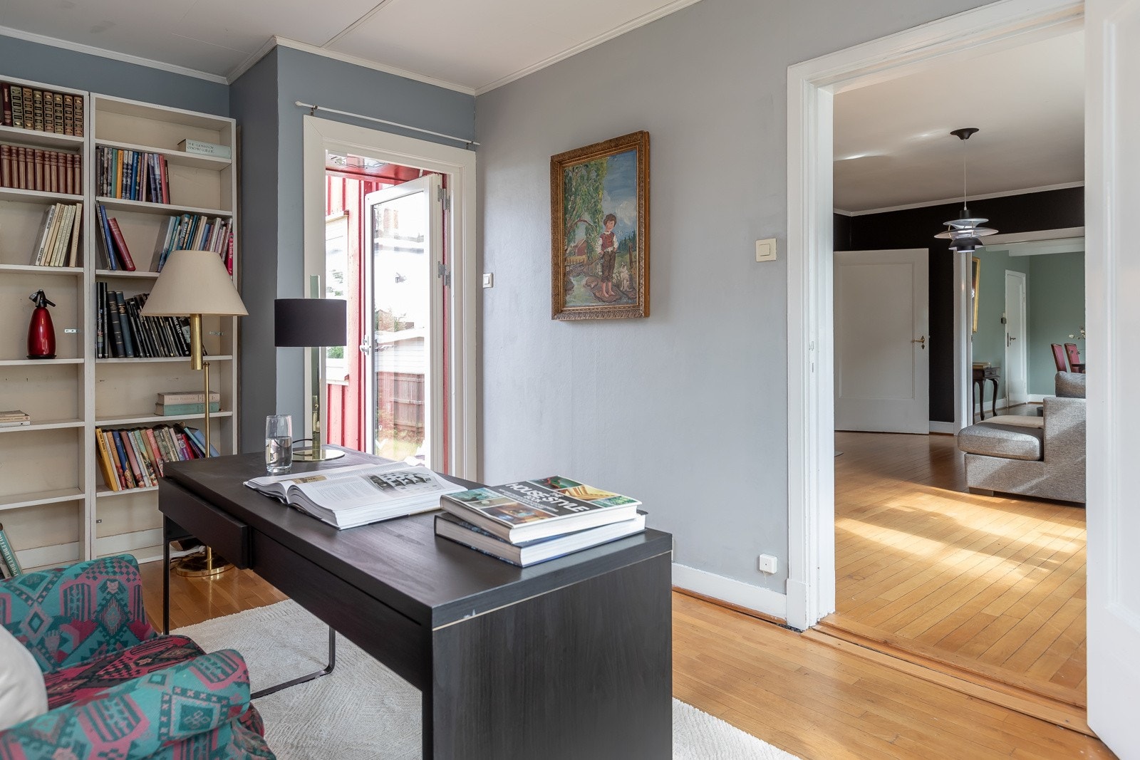 Eget kontor - med utgang til hagen. Galleribilde