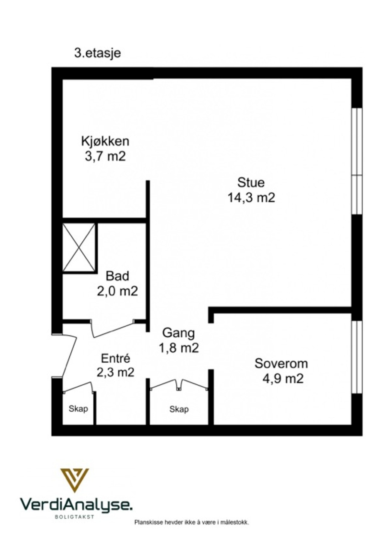 Planskisse. Galleribilde