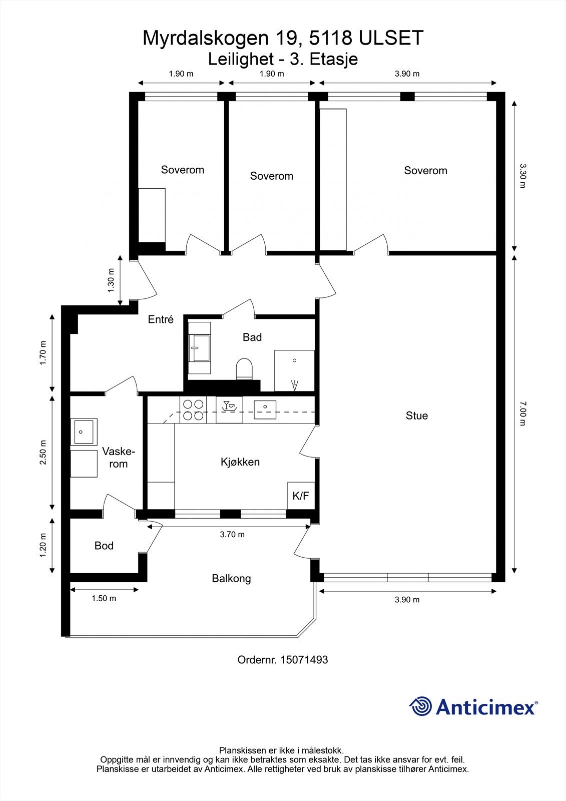Plantegning - 3. Etasje Galleribilde