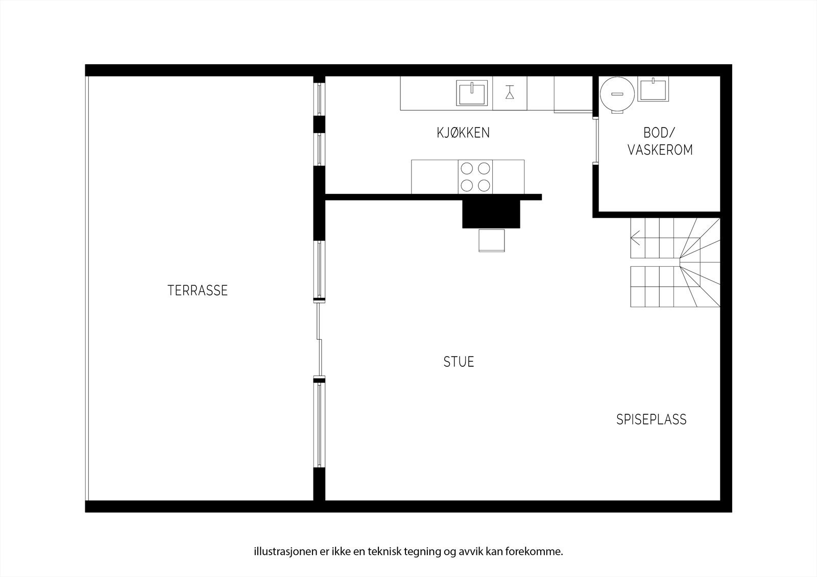Plantegning U.etg Galleribilde
