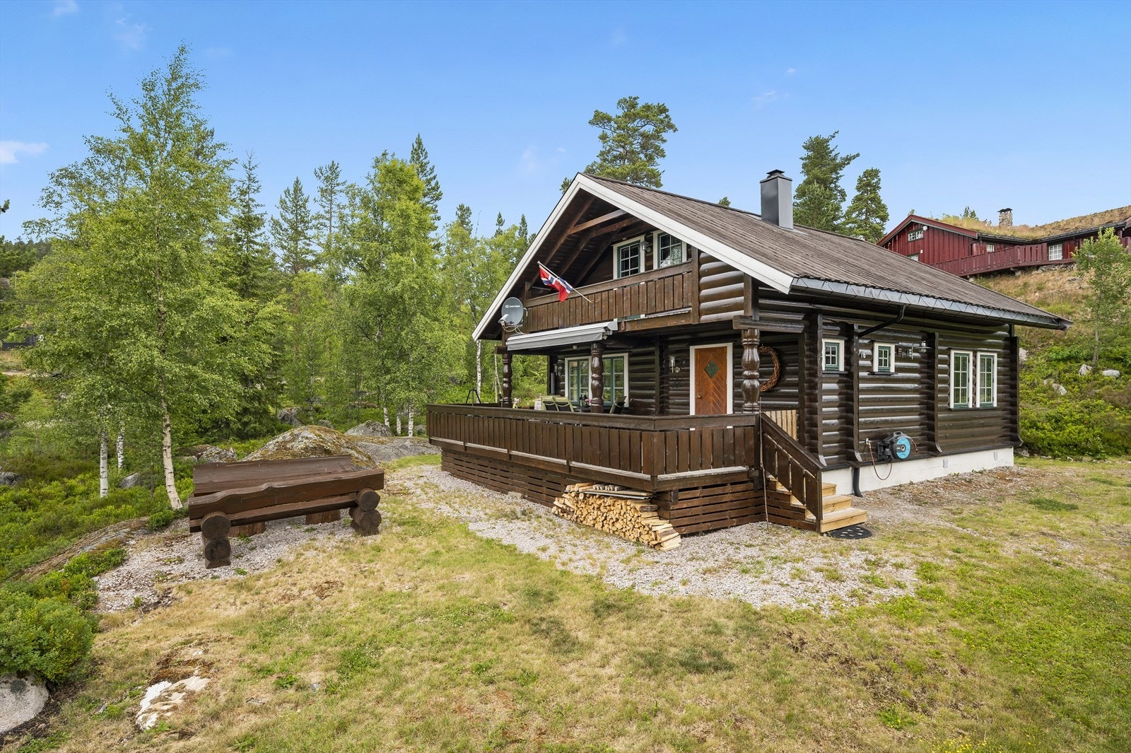 Uteområdet innbyr til lek for de yngste i familien. Galleribilde