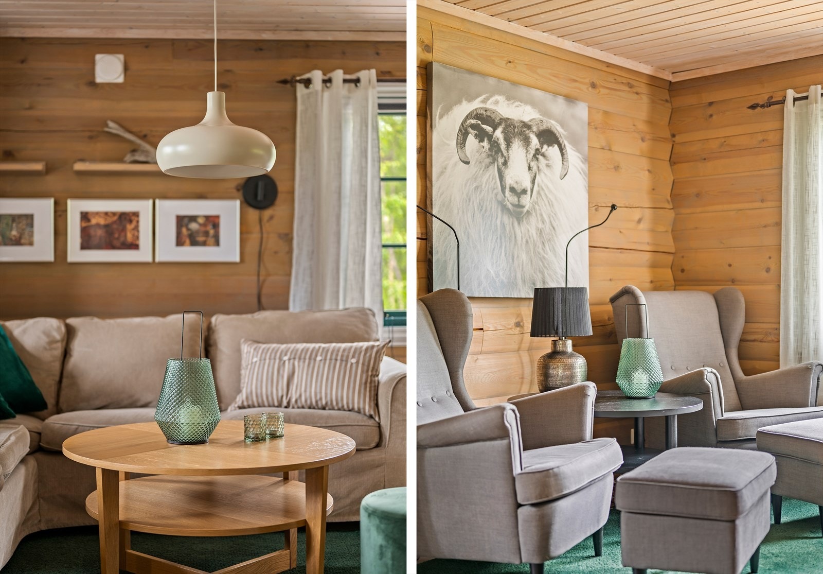 Stuen innbyr til hygge fra tidlig morgen til sent på kveld. Galleribilde