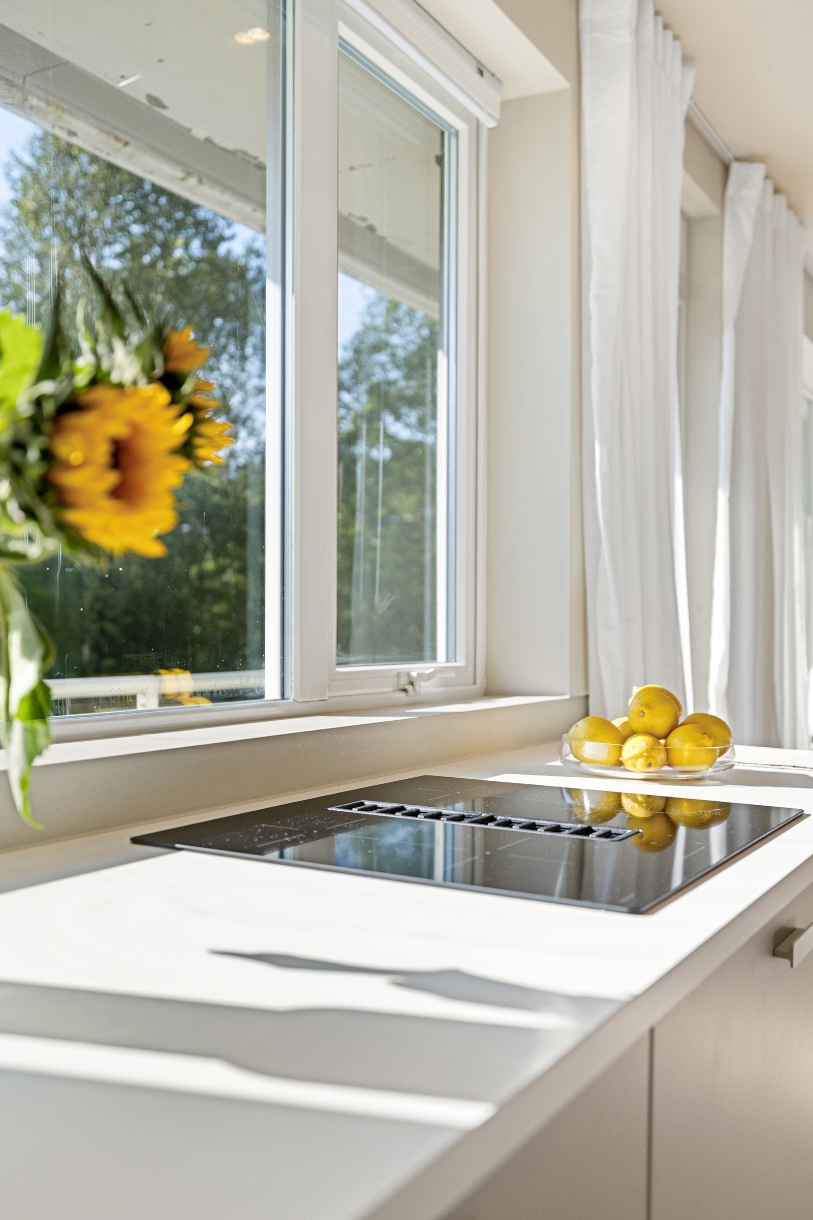 I platetoppen er det integrert kjøkkenventilator. Galleribilde