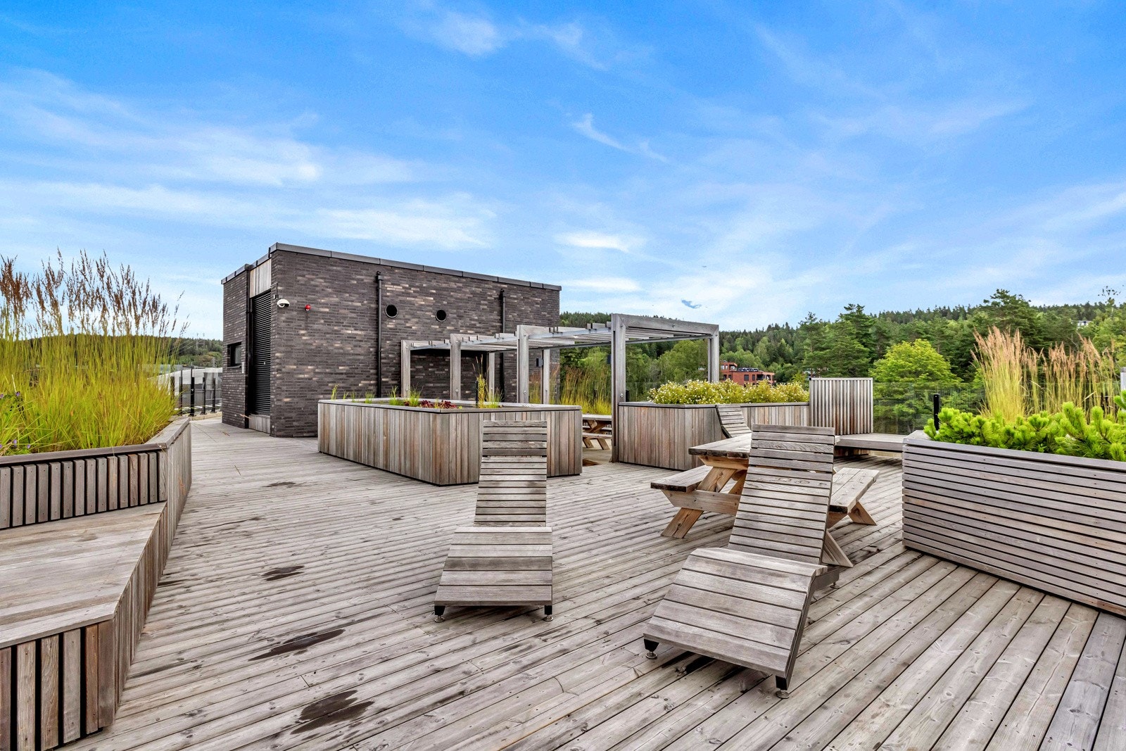 Terrassen er delt inn i ulike områder etter ulike behov og ønsker. Galleribilde