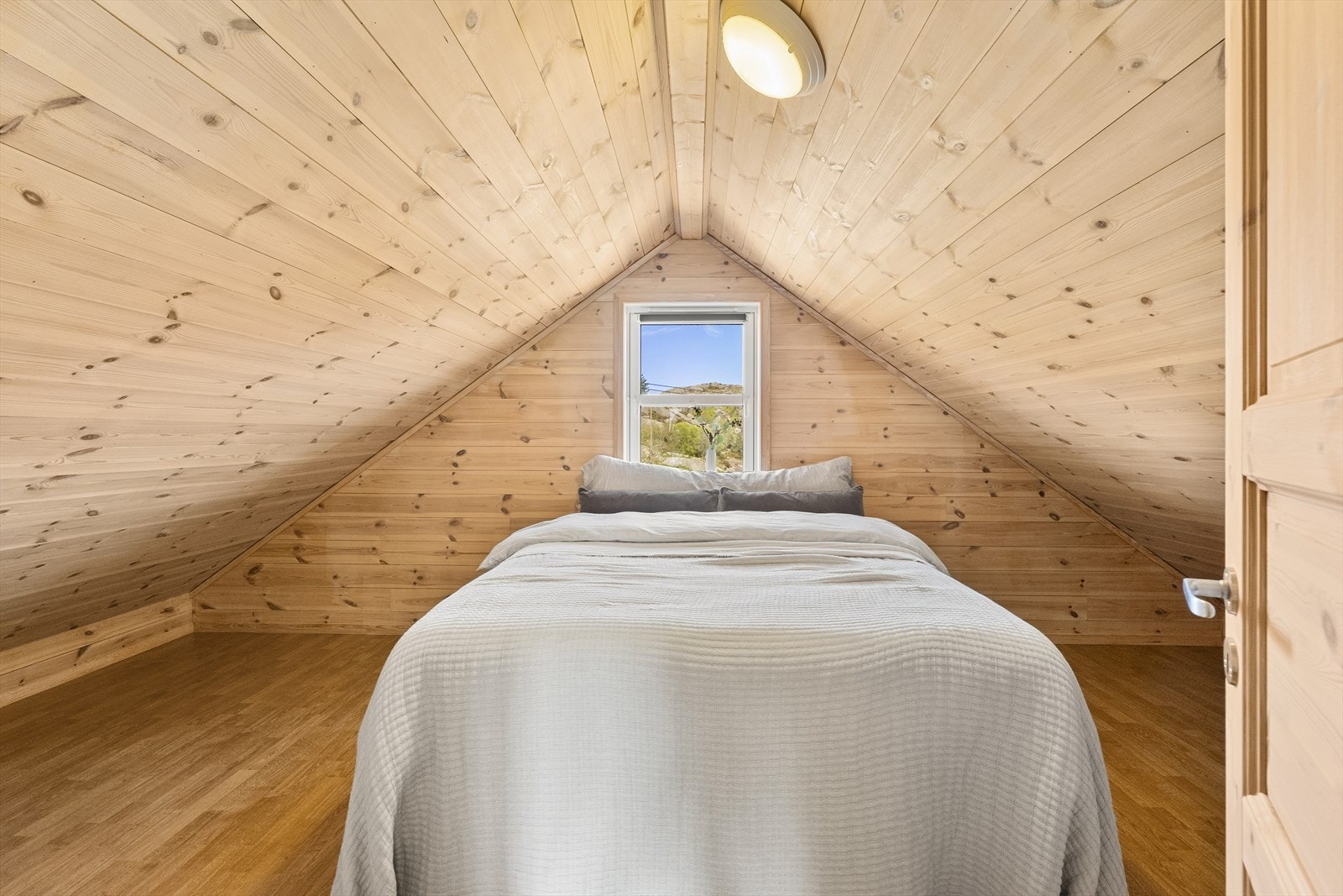 Rom på hems kan brukes til ulike formål. Hems er ikke godkjent som soverom, se punkt "Ferdigattest". Galleribilde