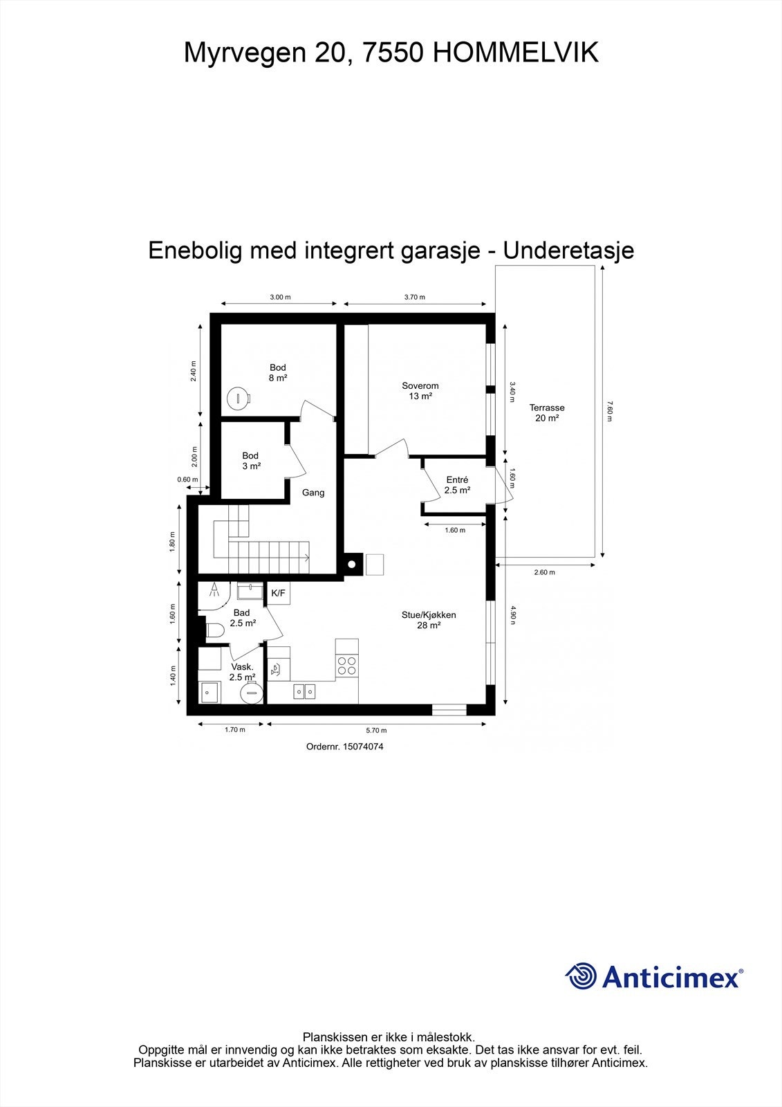 Planskisse underetasje. Galleribilde