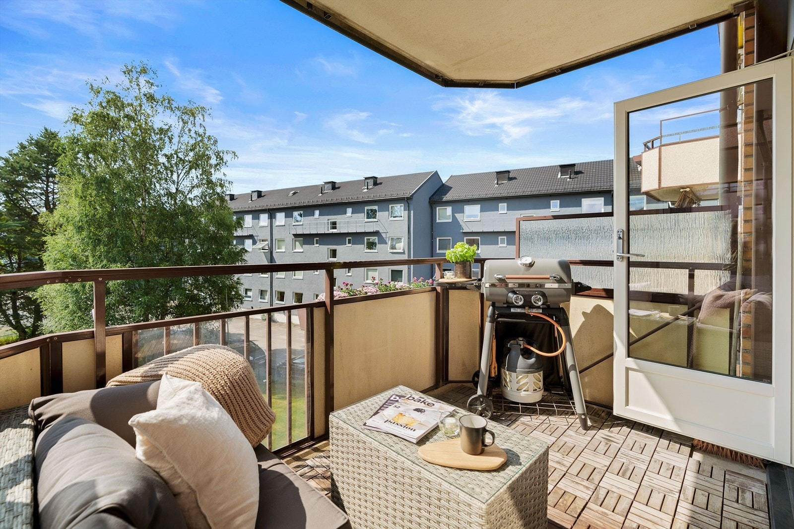 Balkong på 6 kvm med gode solforhold Galleribilde