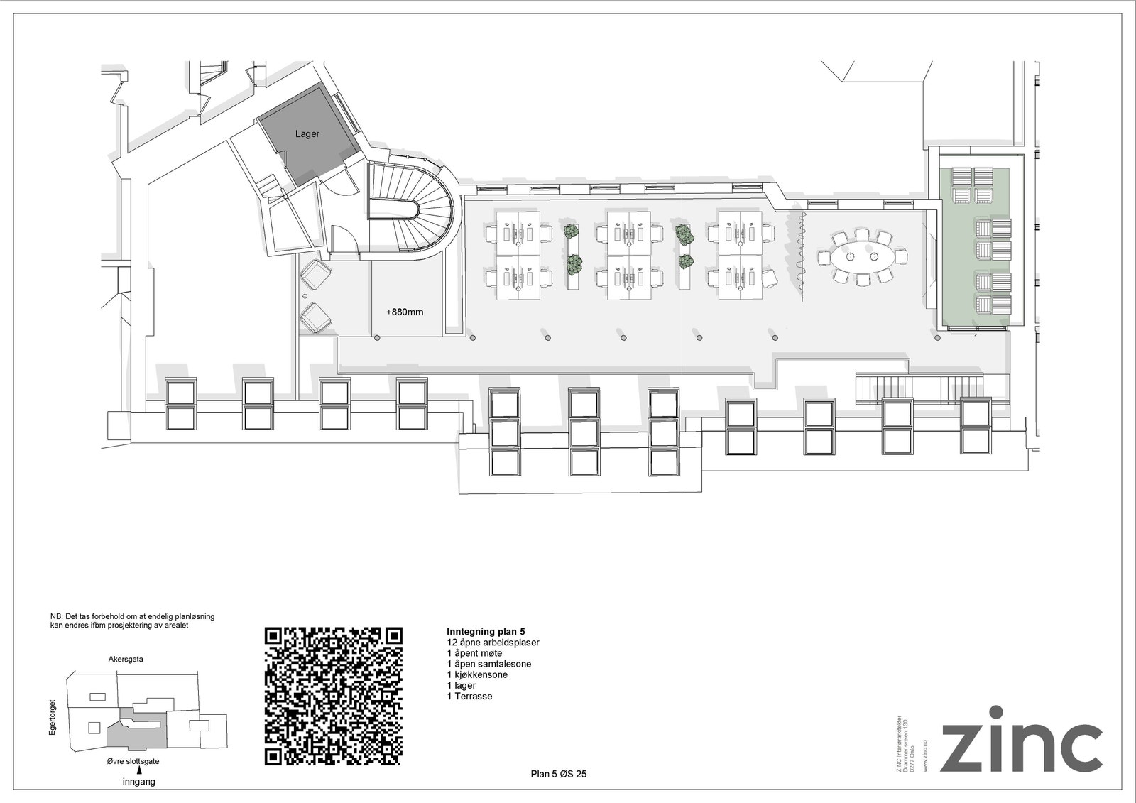 Mulig kontor løsning plan 5 Galleribilde